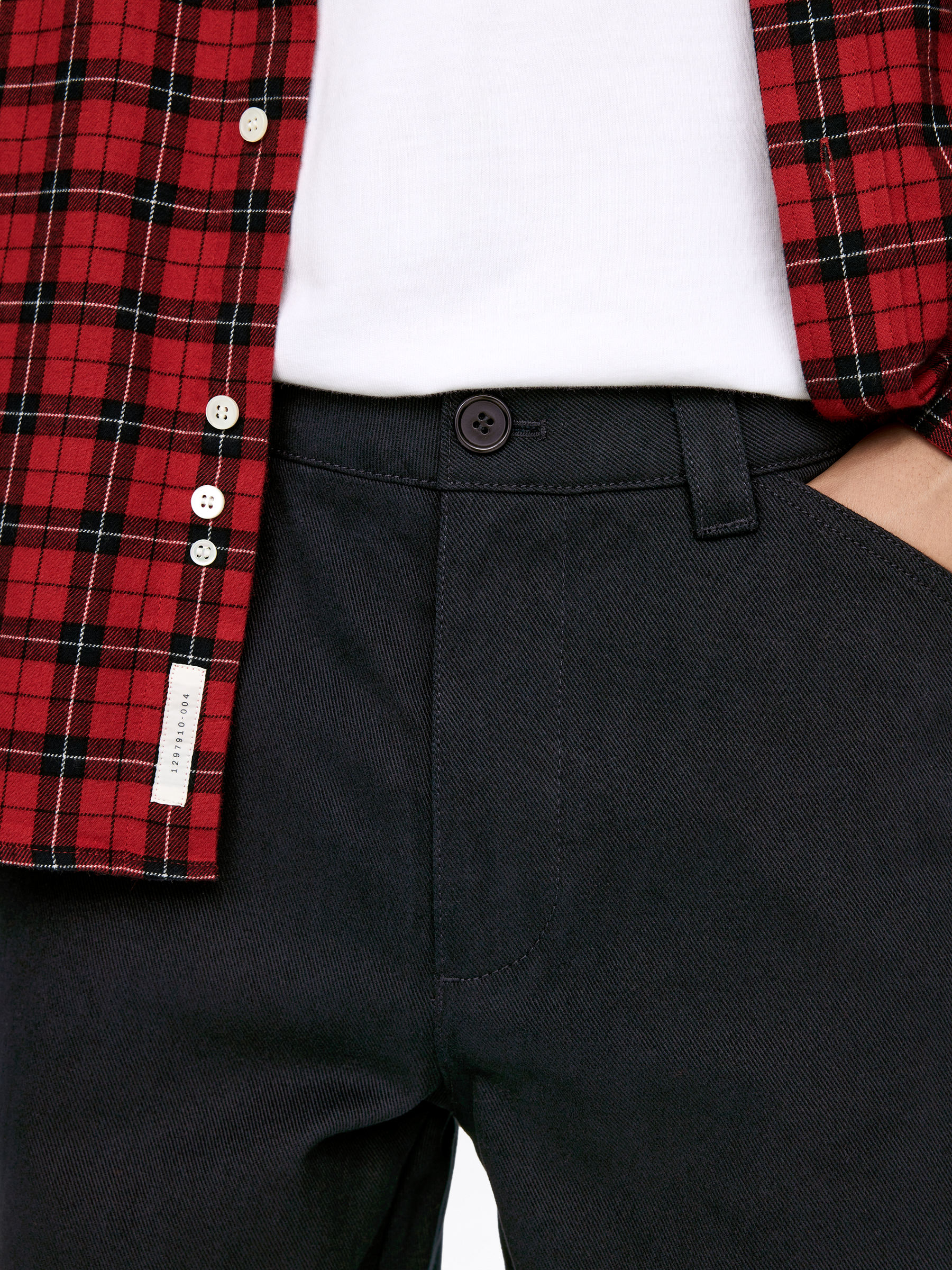 Cotton Moleskin Twill Trousers - Dark Blue - Regular fit - Men - StillMedia/Lookbook - 7