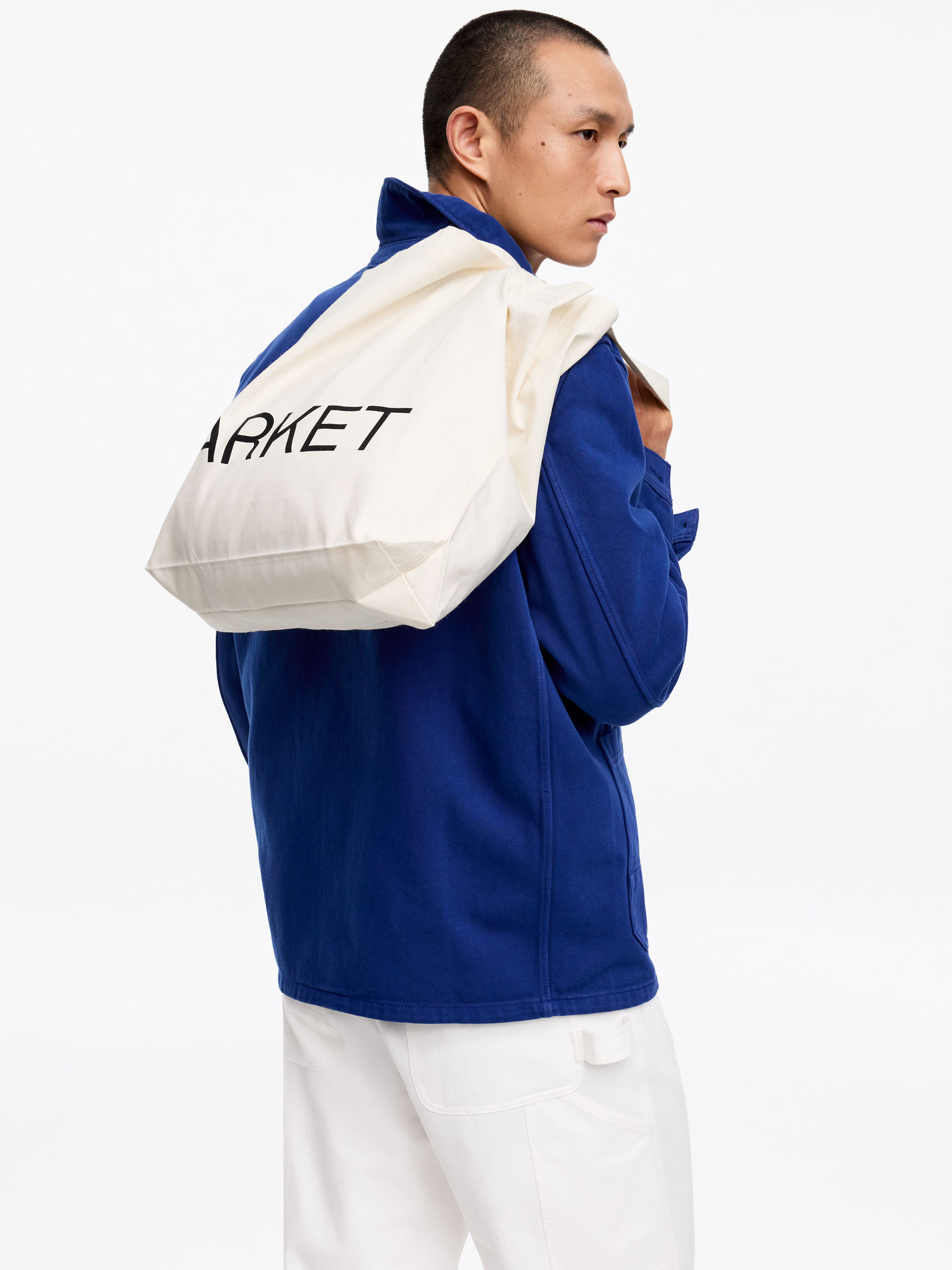 ARKET Tragetasche aus Canvas - Cremeweiß - Herren - StillMedia/Lookbook - 8