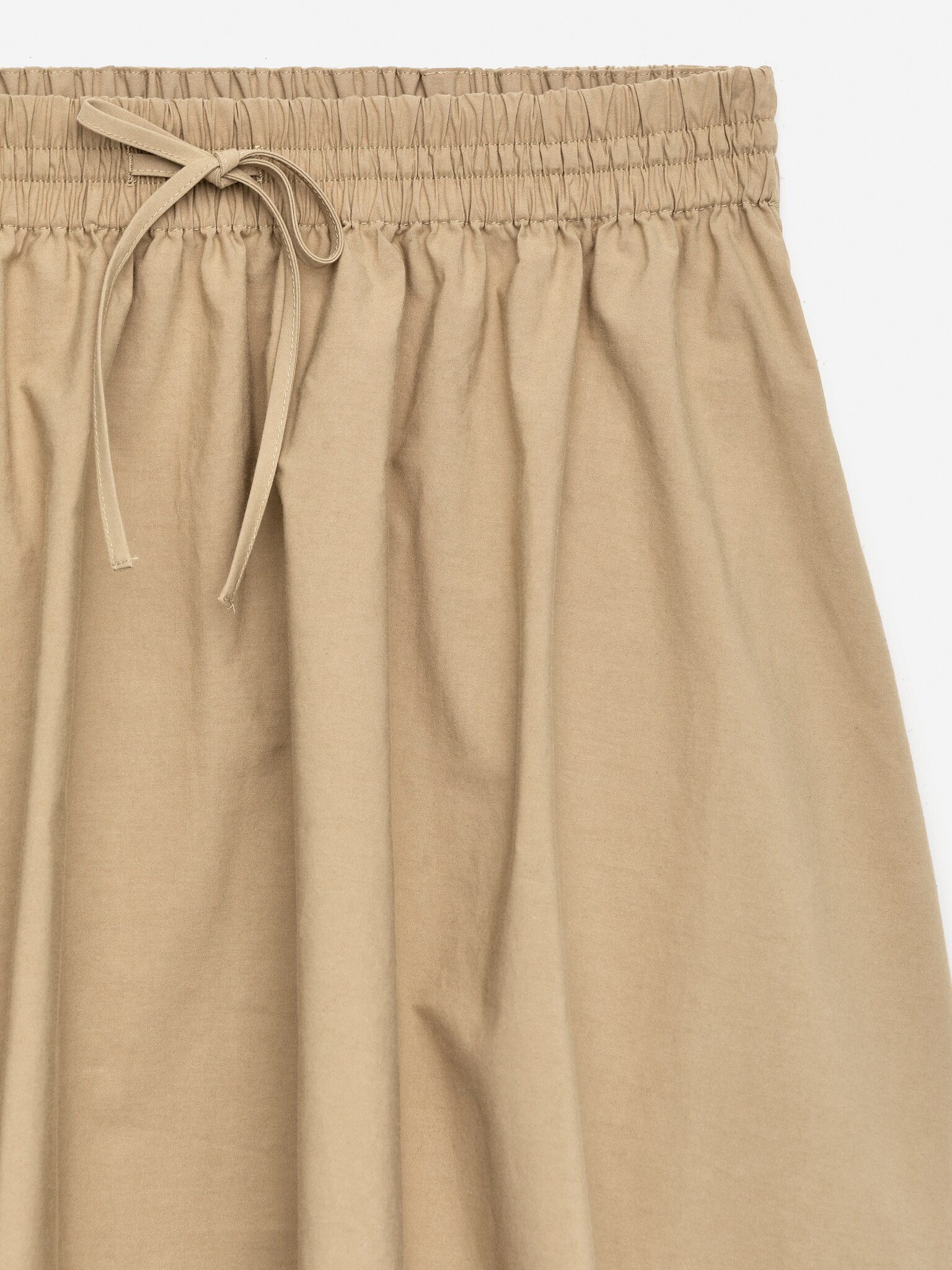 Jupe mi-longue en coton - Beige/Noir - 2