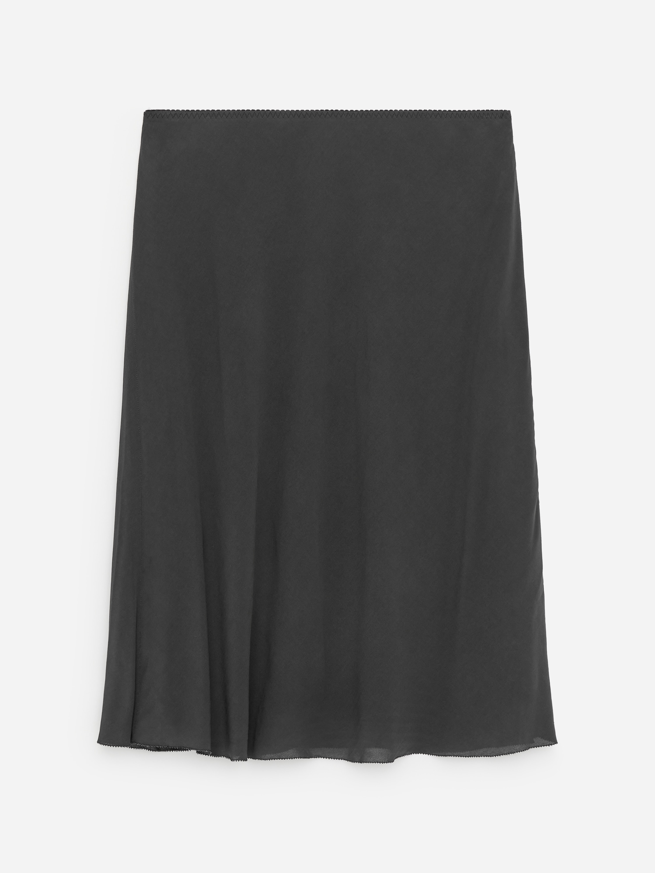 Chiffon Midi Skirt - Black/Off White