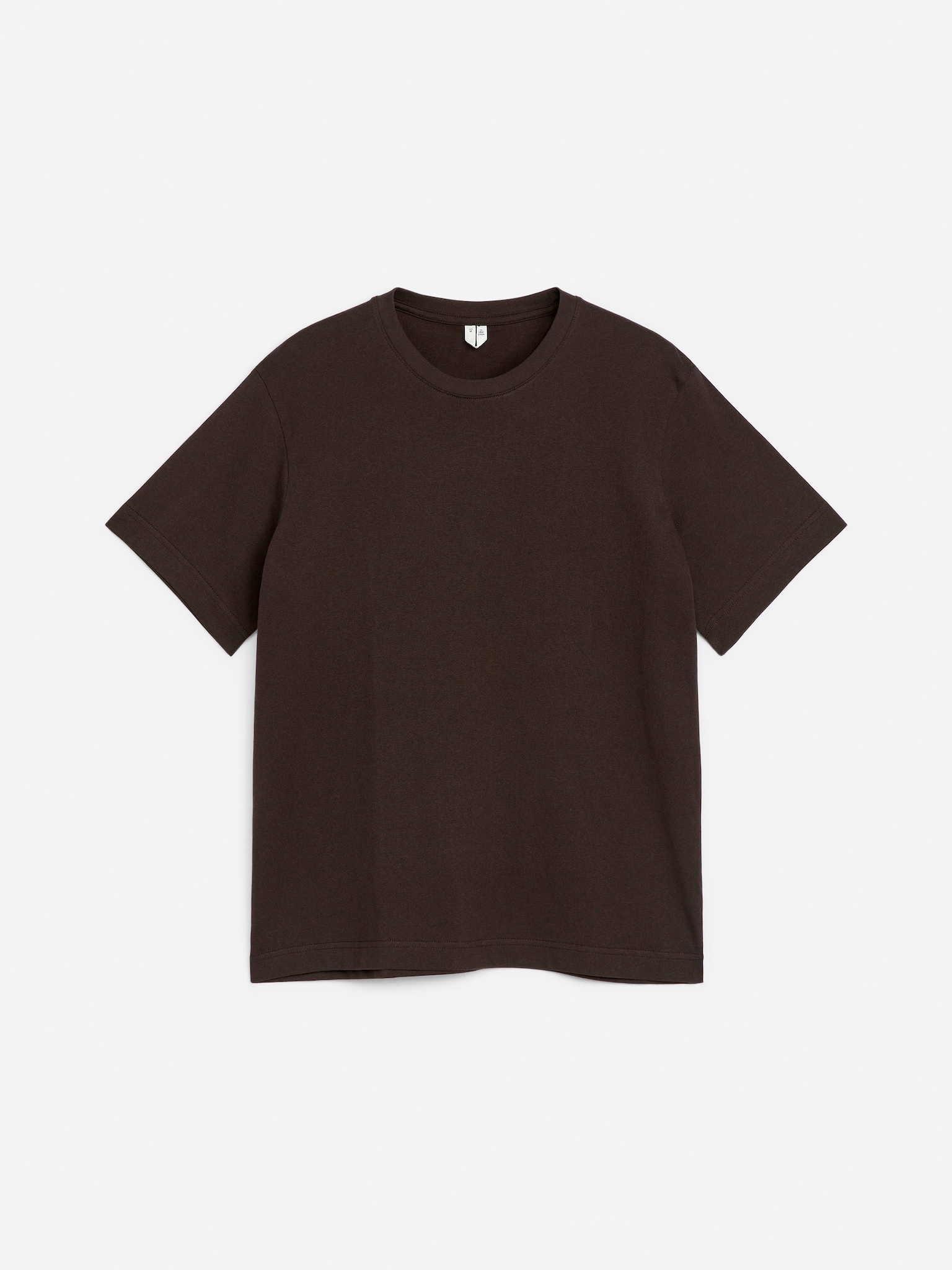 Lockeres T-Shirt, 220 GSM - Dunkelbraun/Khaki/Weiß/Off-White/Schwarz/Hellgrau meliert/Dunkelblau - 2