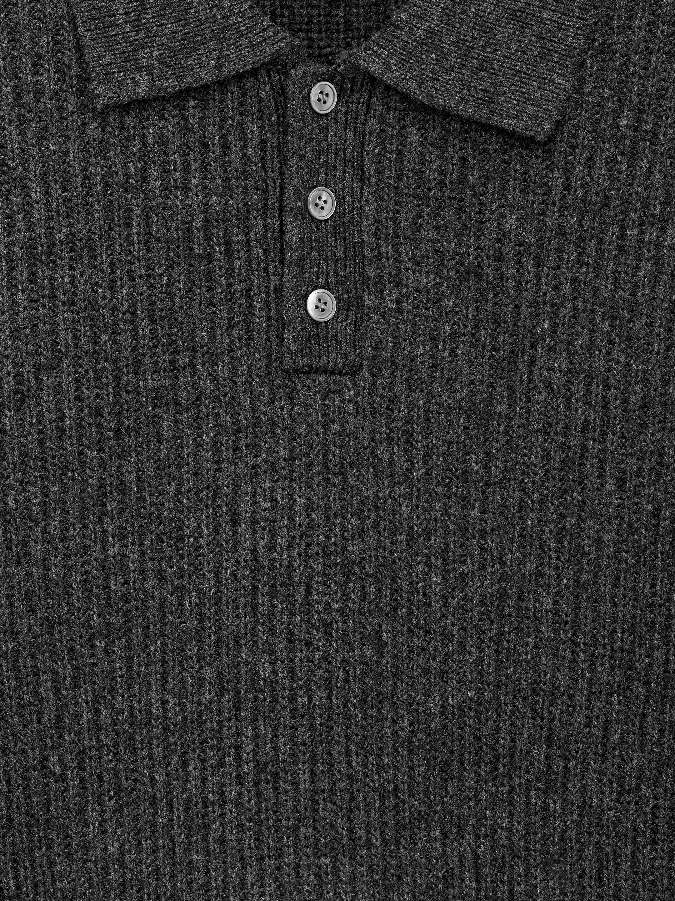 Ver imagen más grande: Jersey de lana tipo polo - Gris - HOMBRE | H&M ES 6