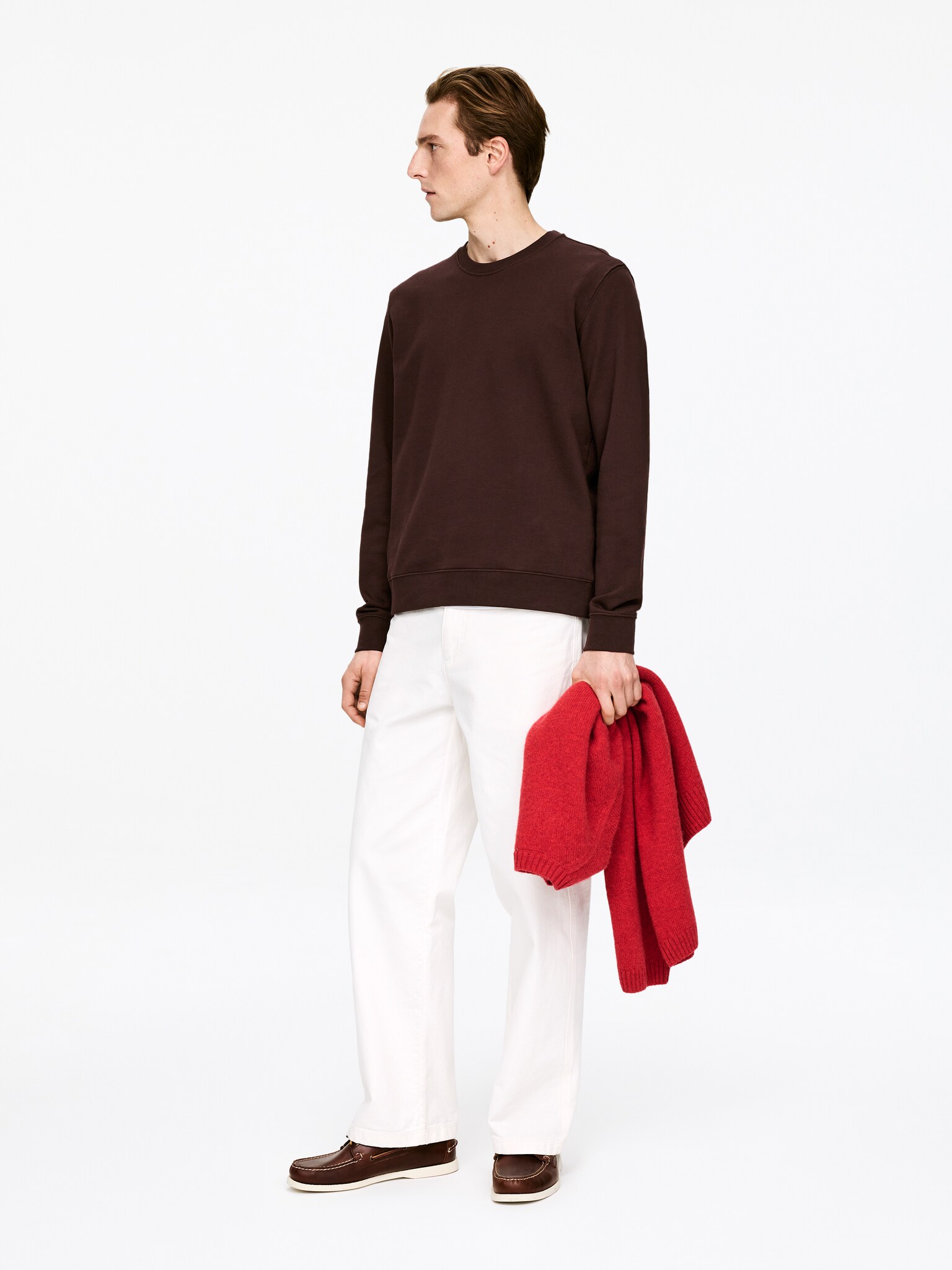 Mittelschweres Sweatshirt - Braun/Dunkelblau/Schwarz/Grau - 4