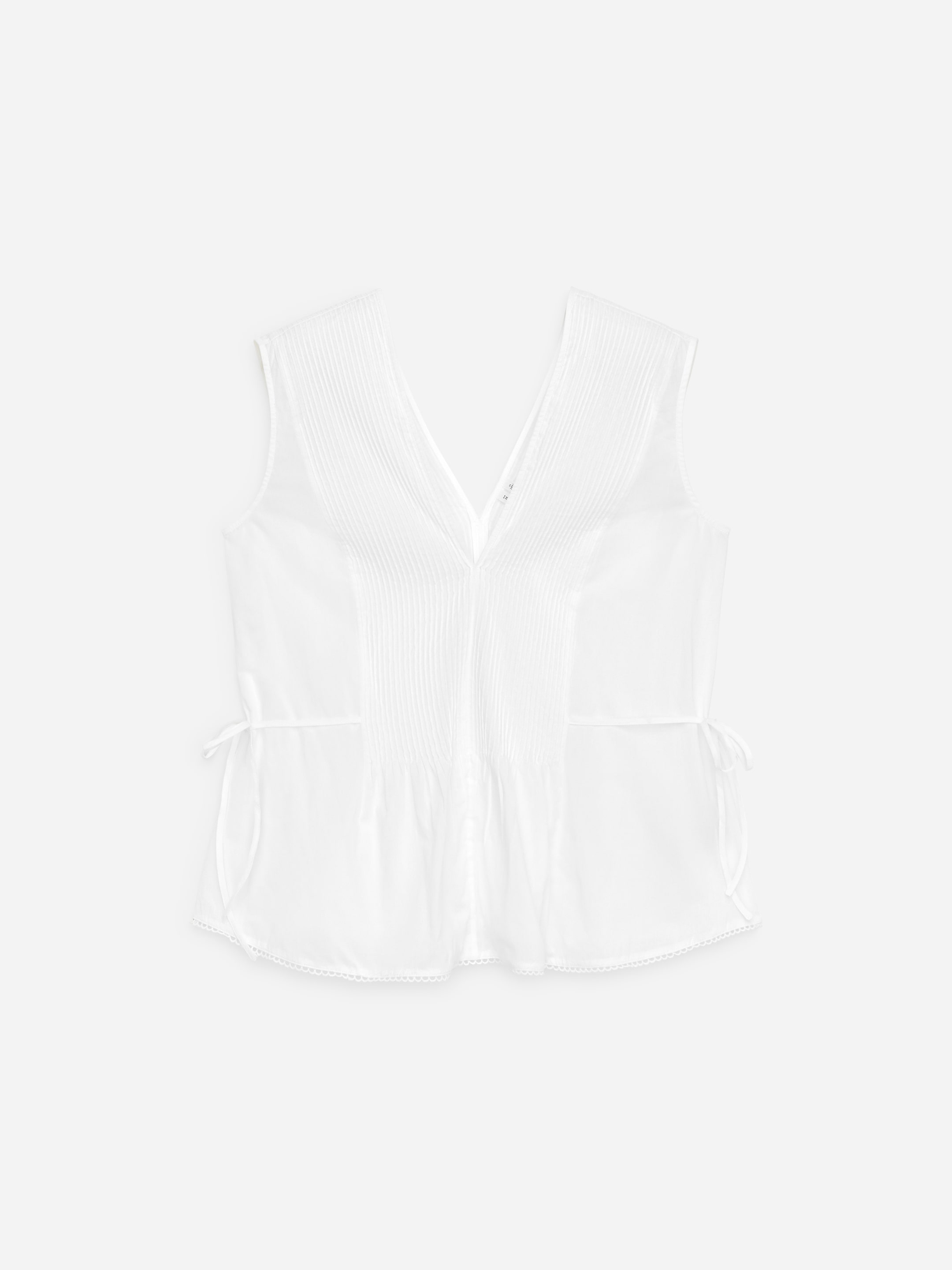 Pintuck Top-White-18370