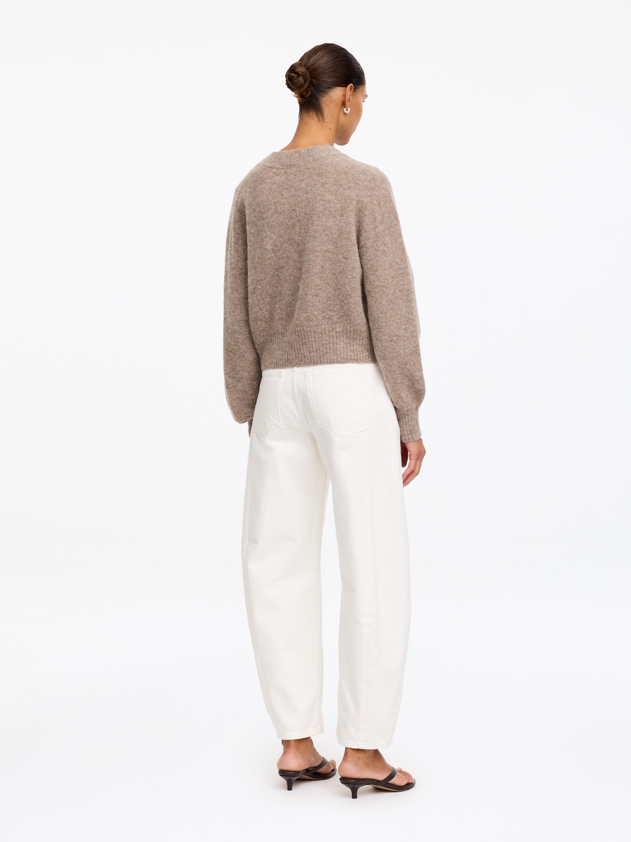 Alpaca-Wool Blend Cardigan - Beige - Loose fit - women - StillMedia/Lookbook - 5