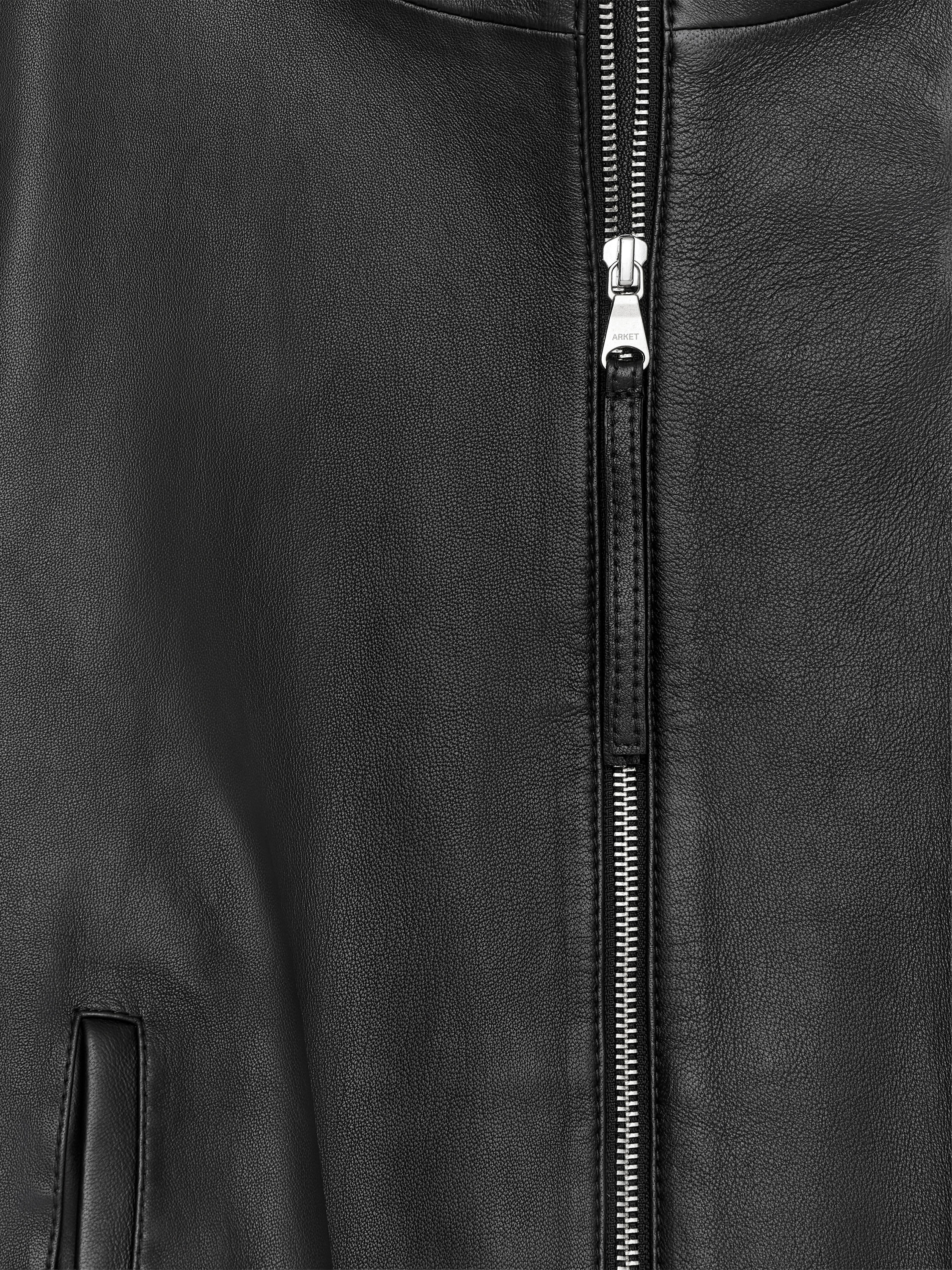 Leather Jacket - Black - Oversized - Women - StillMedia/DescriptiveDetail - 2
