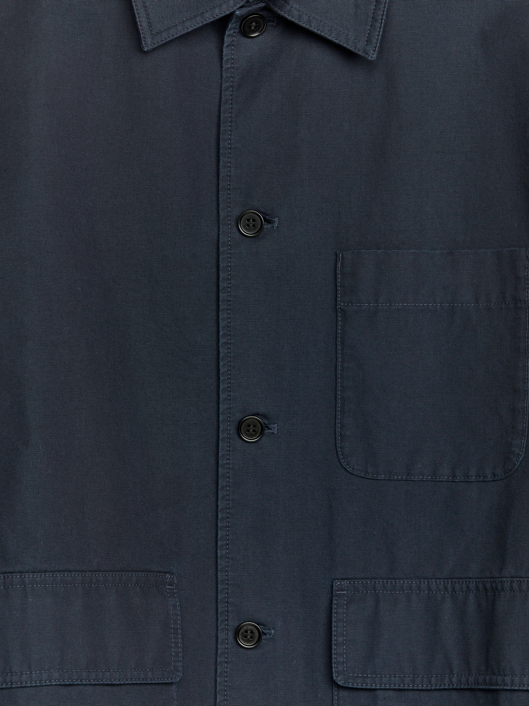 Cotton Shirt Jacket - Dark Blue - Regular fit - Men - StillMedia/DescriptiveDetail - 2