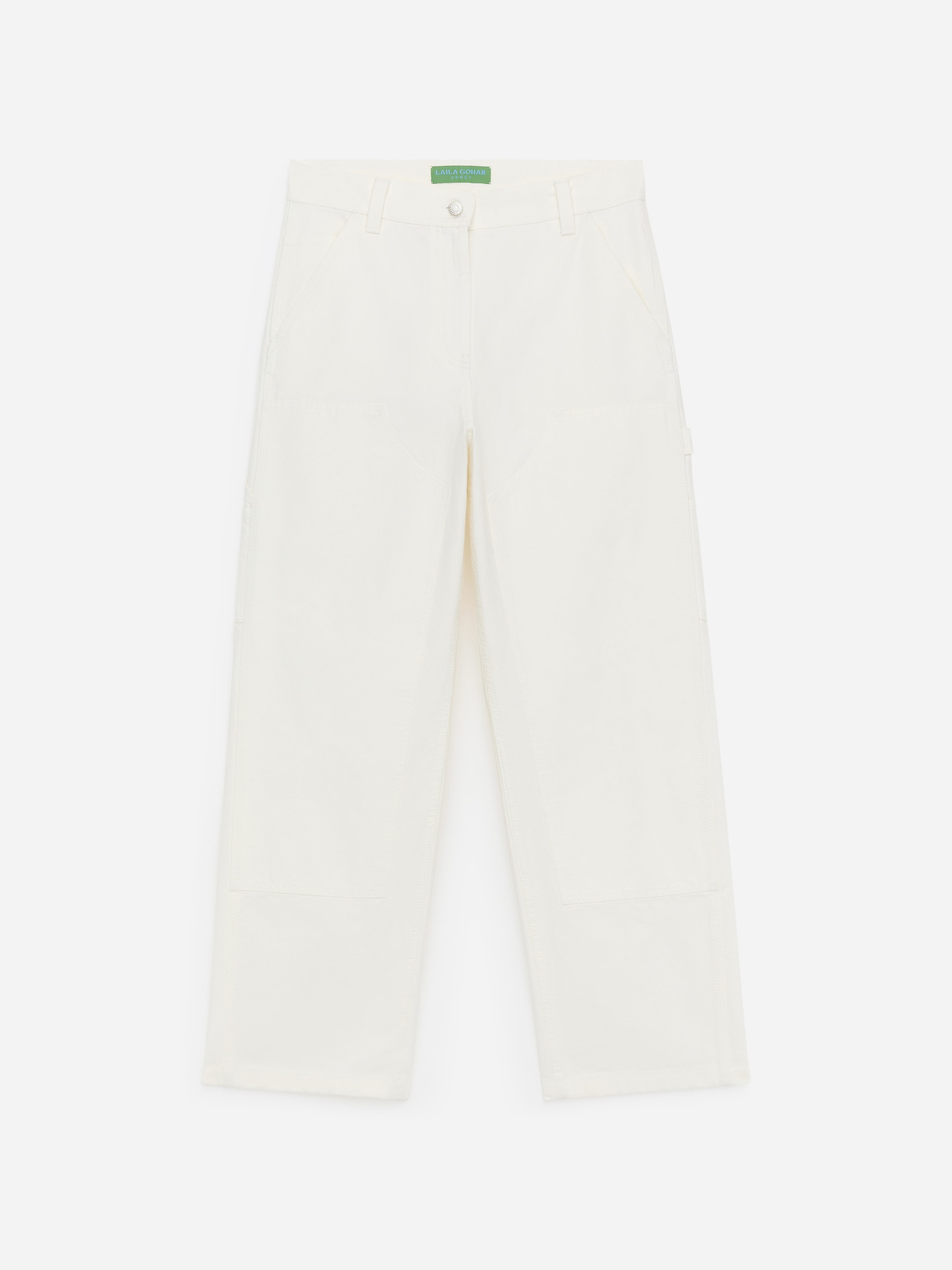 ARKET and Laila Gohar Work Trousers-#FFFFFF-18753