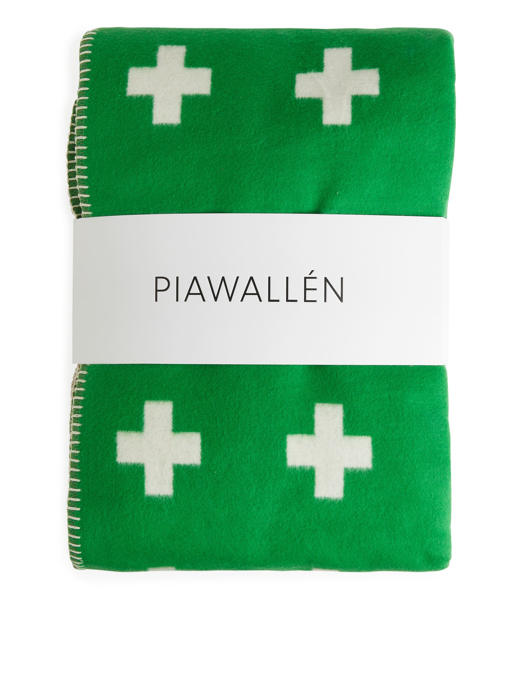 Pia Wallén Cross Blanket - Green/White - Homeware - StillMedia/DescriptiveDetail - 4