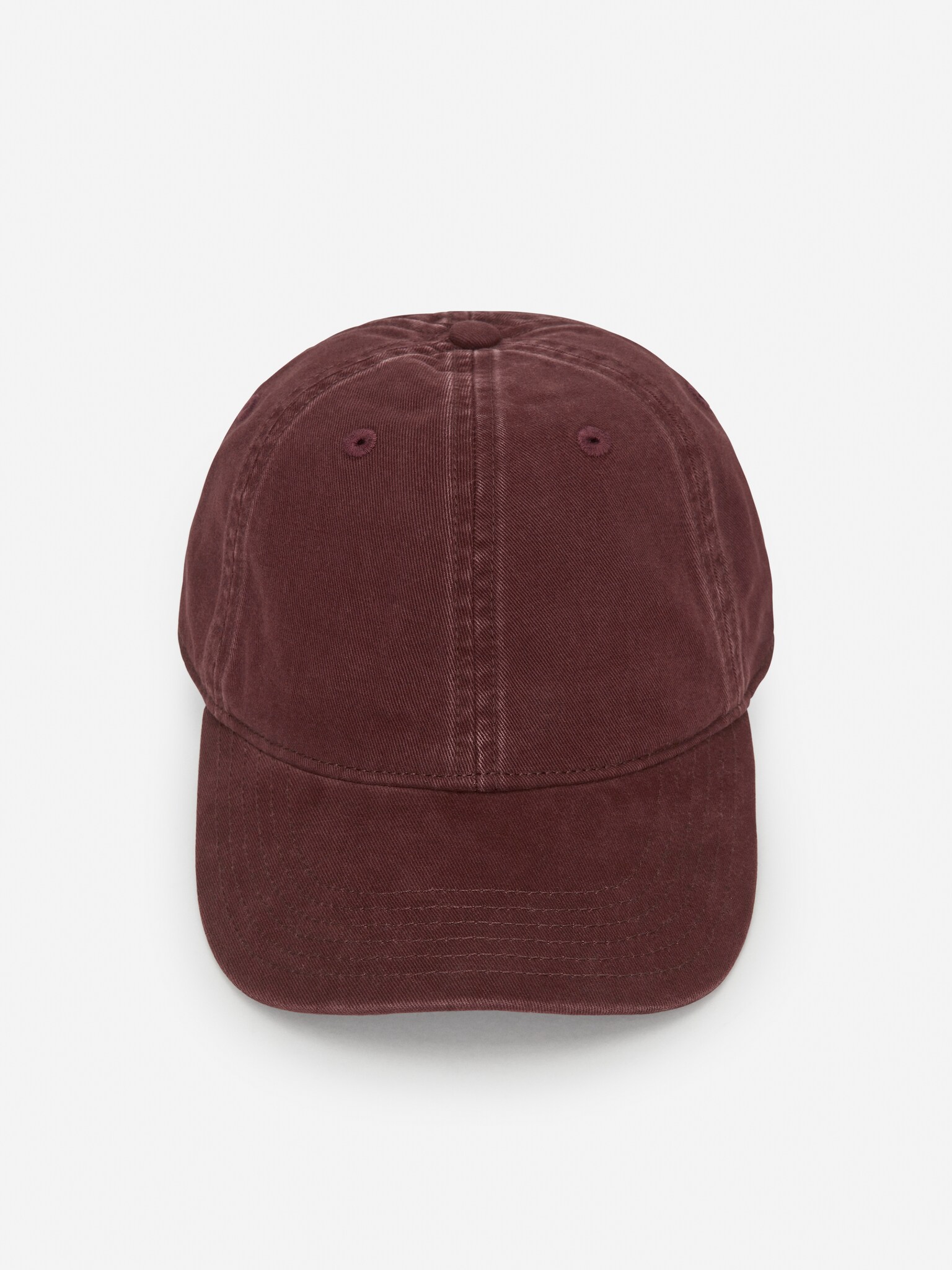 Praná bavlnená šiltovka - Burgundy/Grey/Mole - 2