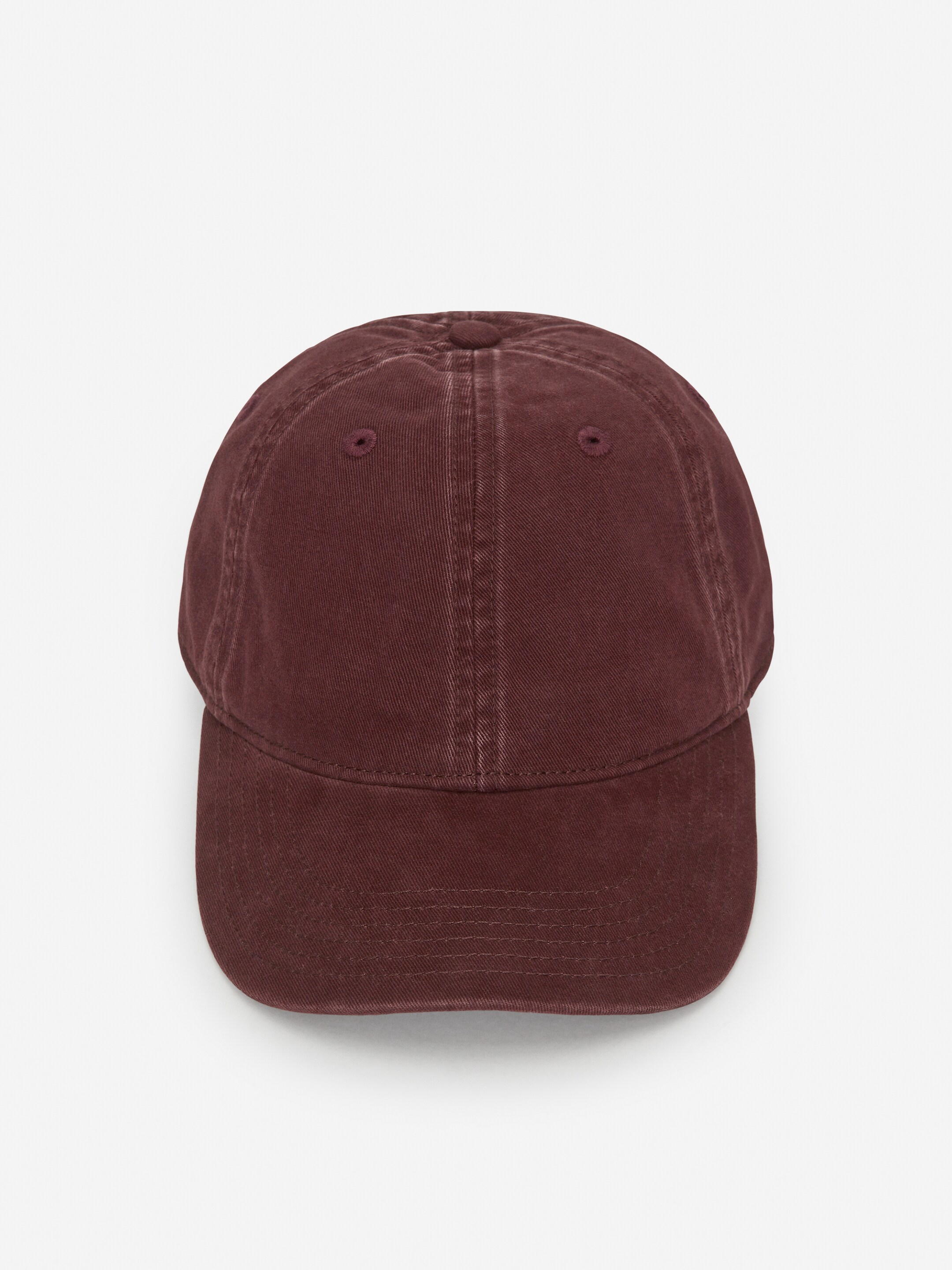Zobrazit větší obrázek: Bavlněná kšiltovka s opraným vzhledem - Bordó - MUŽI | H&M CZ 2