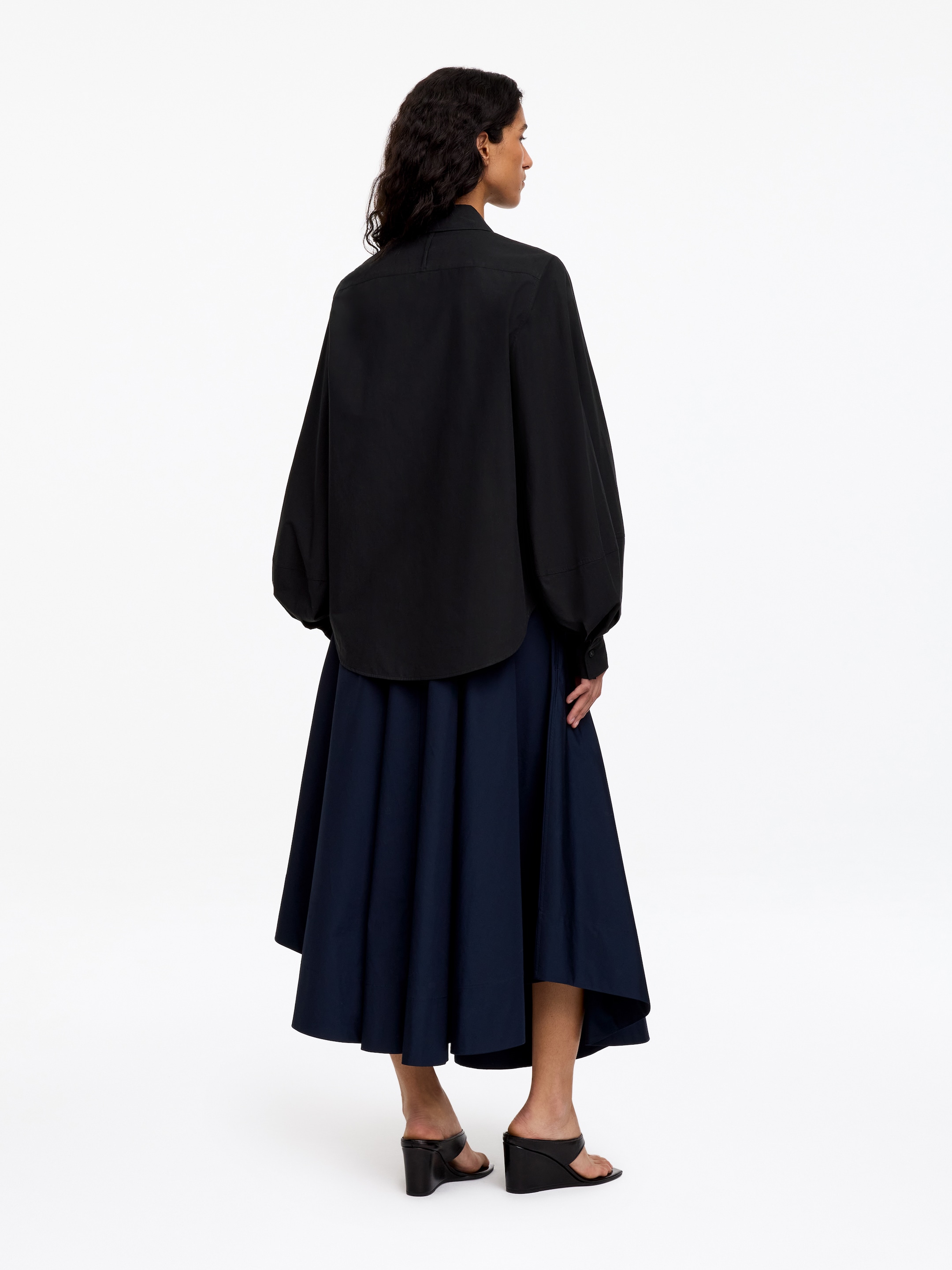 Camisa de algodón pima - Negro - Corte estándar - women - StillMedia/Lookbook - 5