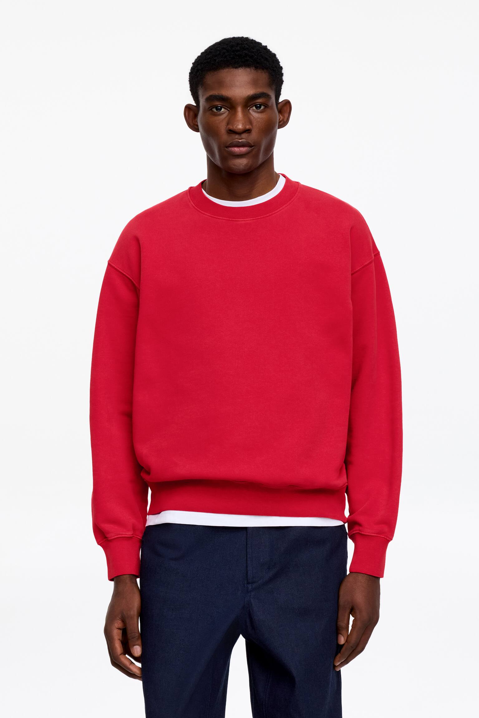 Sudadera holgada - Rojo/Azul empolvado - 1