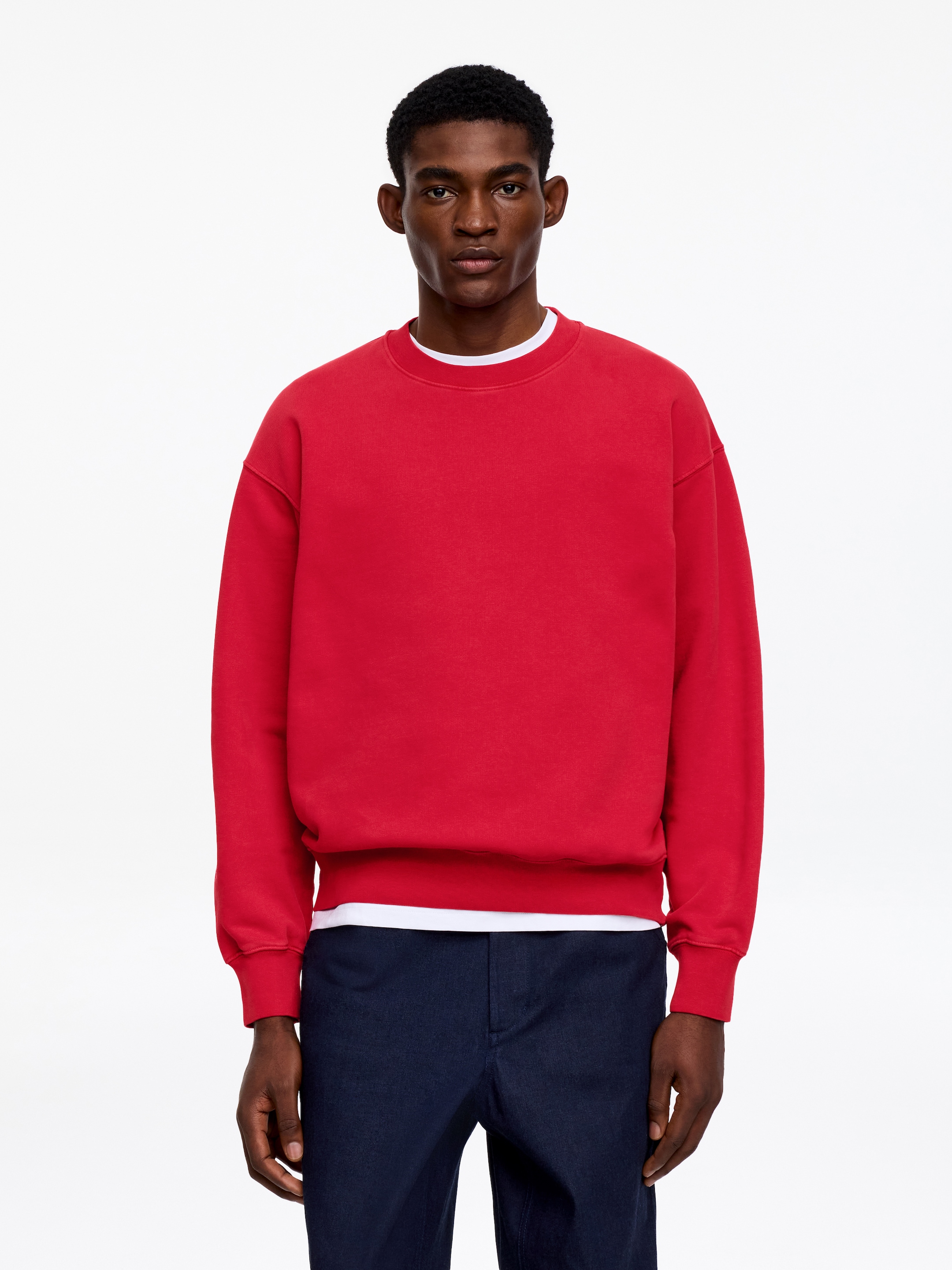 Legeres Sweatshirt - Rot - Relaxed Fit - Herren - StillMedia/Lookbook - 3