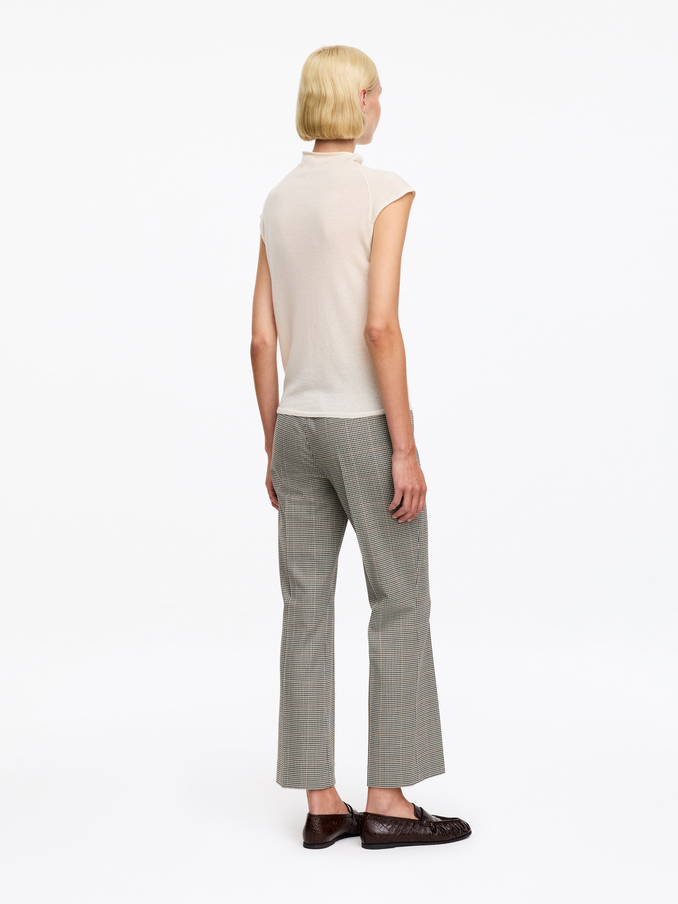 Cropped Wool-Blend Trousers - Beige - Slim fit - Women - StillMedia/Lookbook - 2
