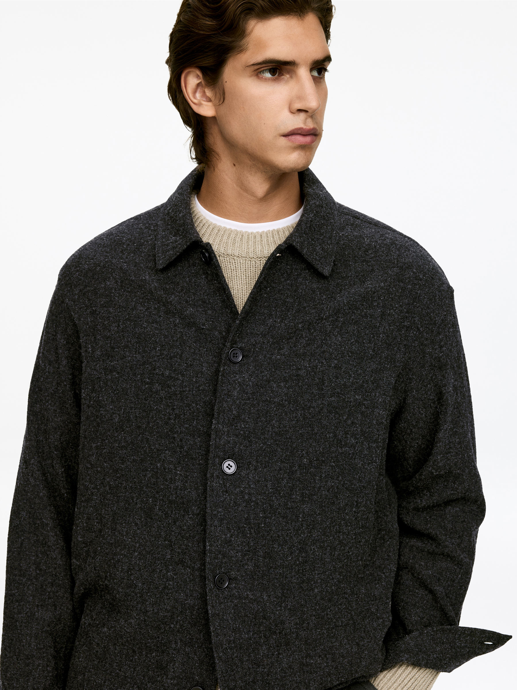 Surchemise décontractée - Gris foncé - Relaxed fit - Homme - StillMedia/Lookbook - 8