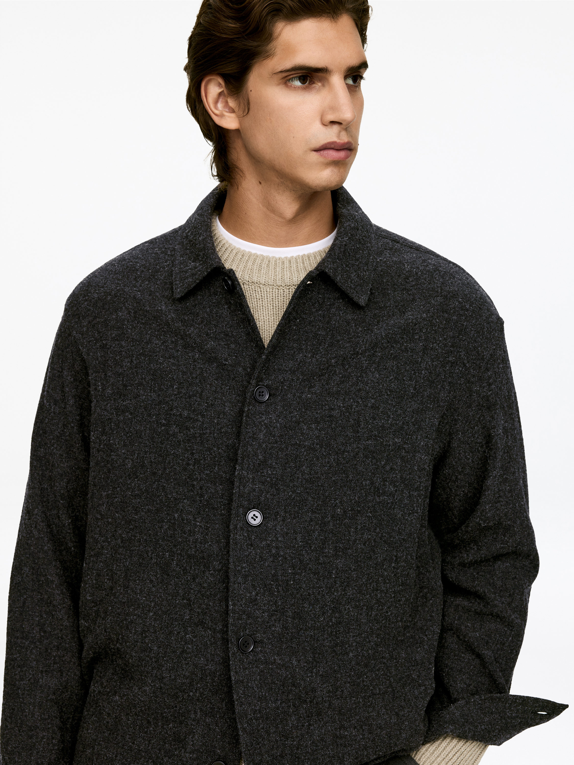 Relaxed Overshirt - Dark Grey - Relaxed fit - Men - StillMedia/Lookbook - 8