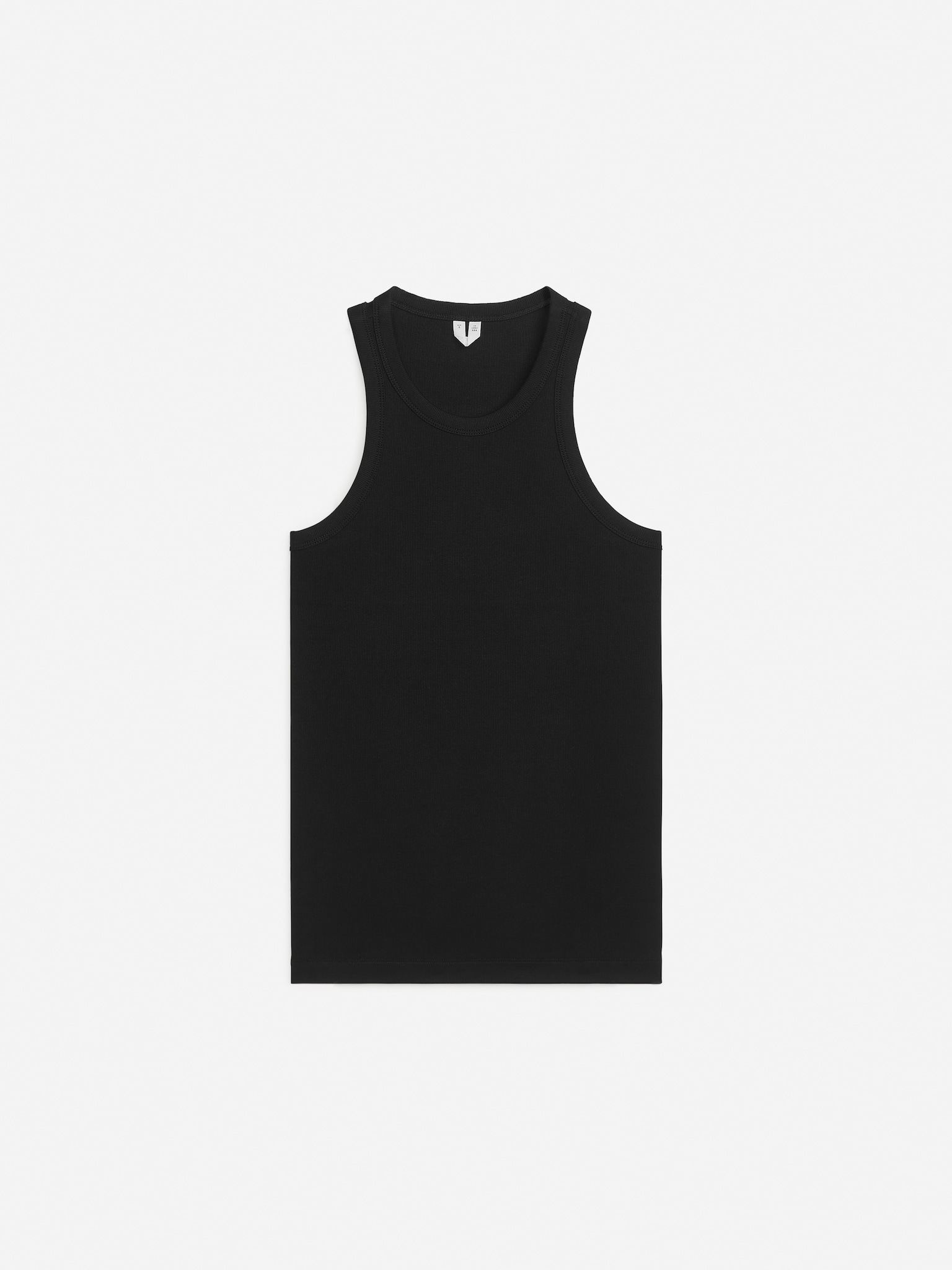 Rebrovaný tank top - Black/White