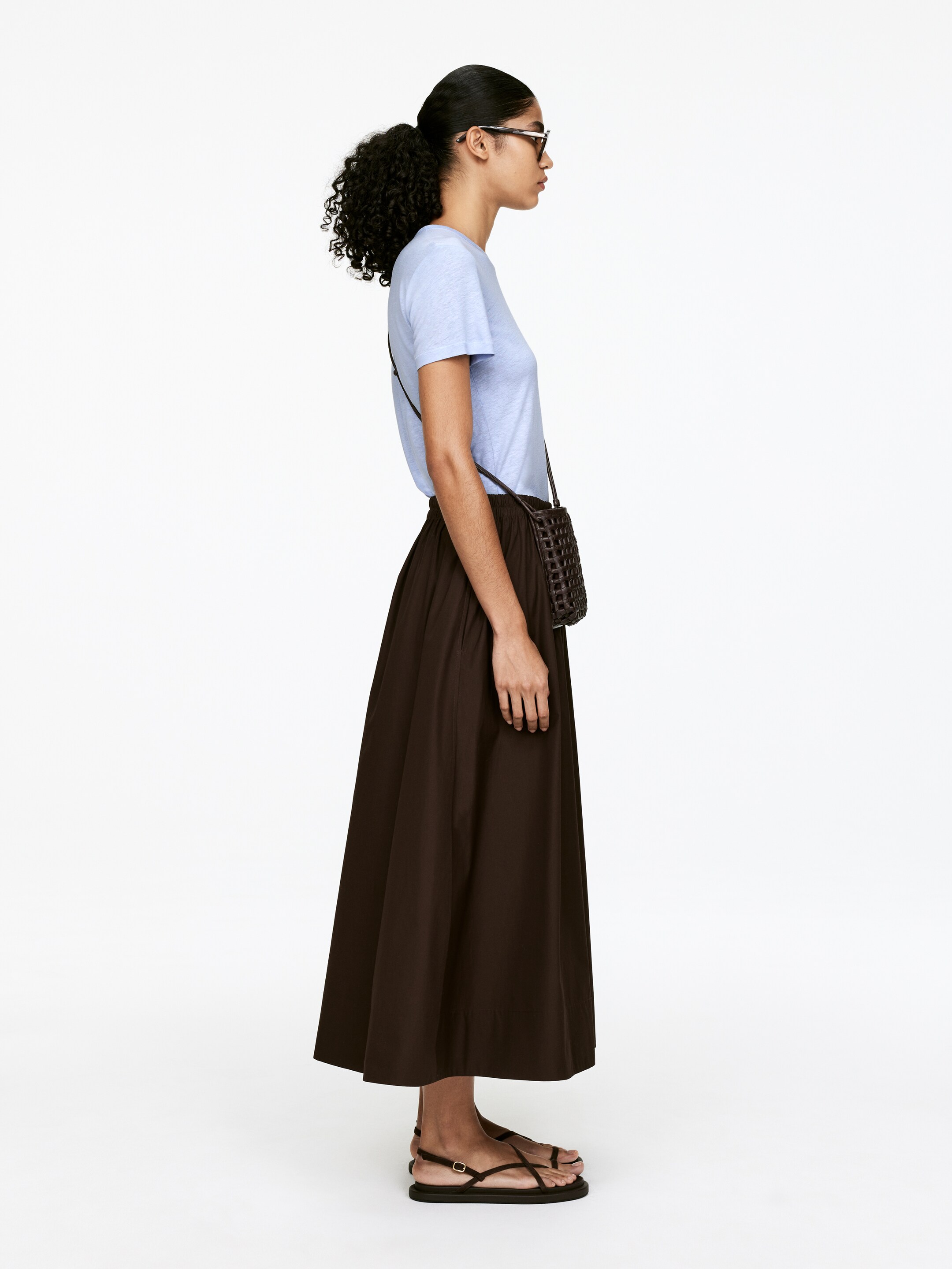 Vezi imaginea mai mare: Tricou din amestec de in - Albastru deschis - FEMEI | H&M RO 2