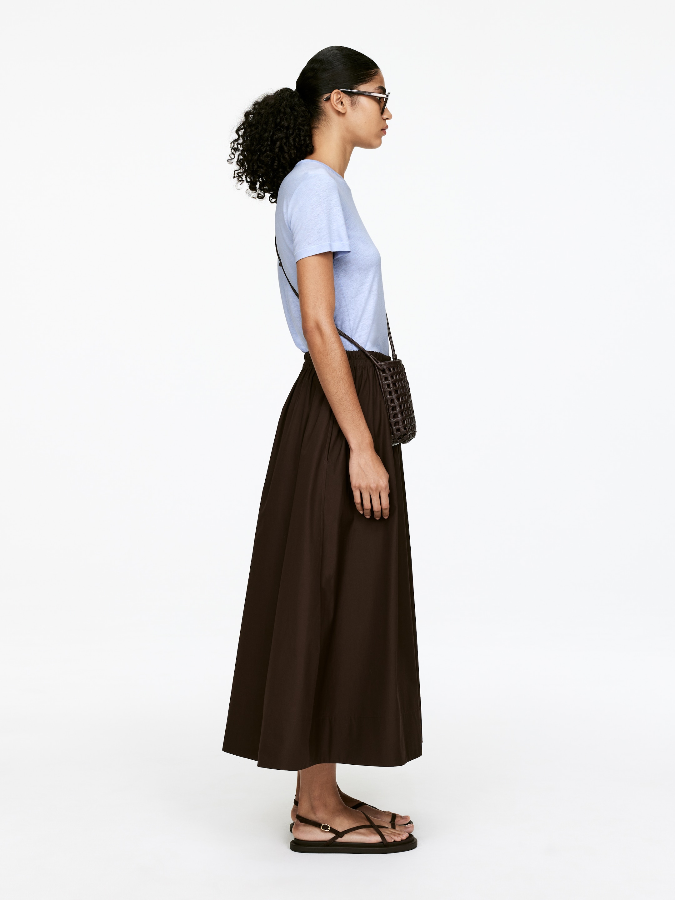 Grösseres Bild ansehen: T-Shirt aus Leinenmischung - Hellblau - DAMEN | H&M CH 2