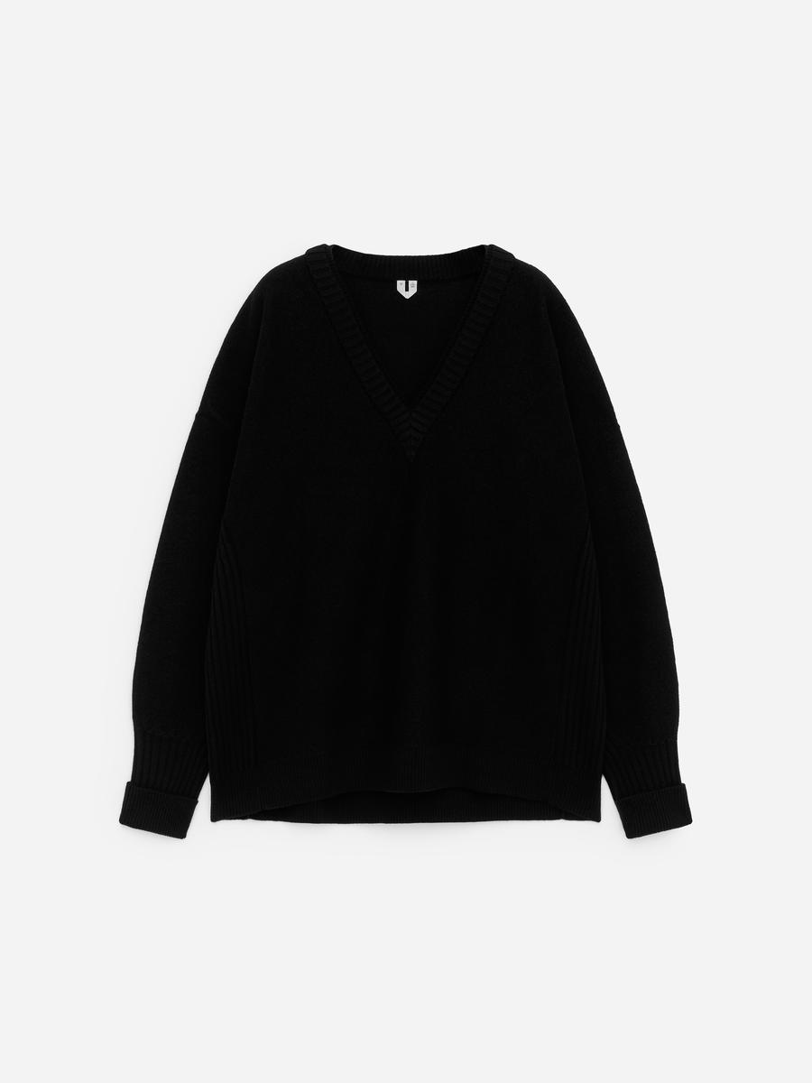 ARKET Women's  Boiled Wool Jumper Black,  size XS