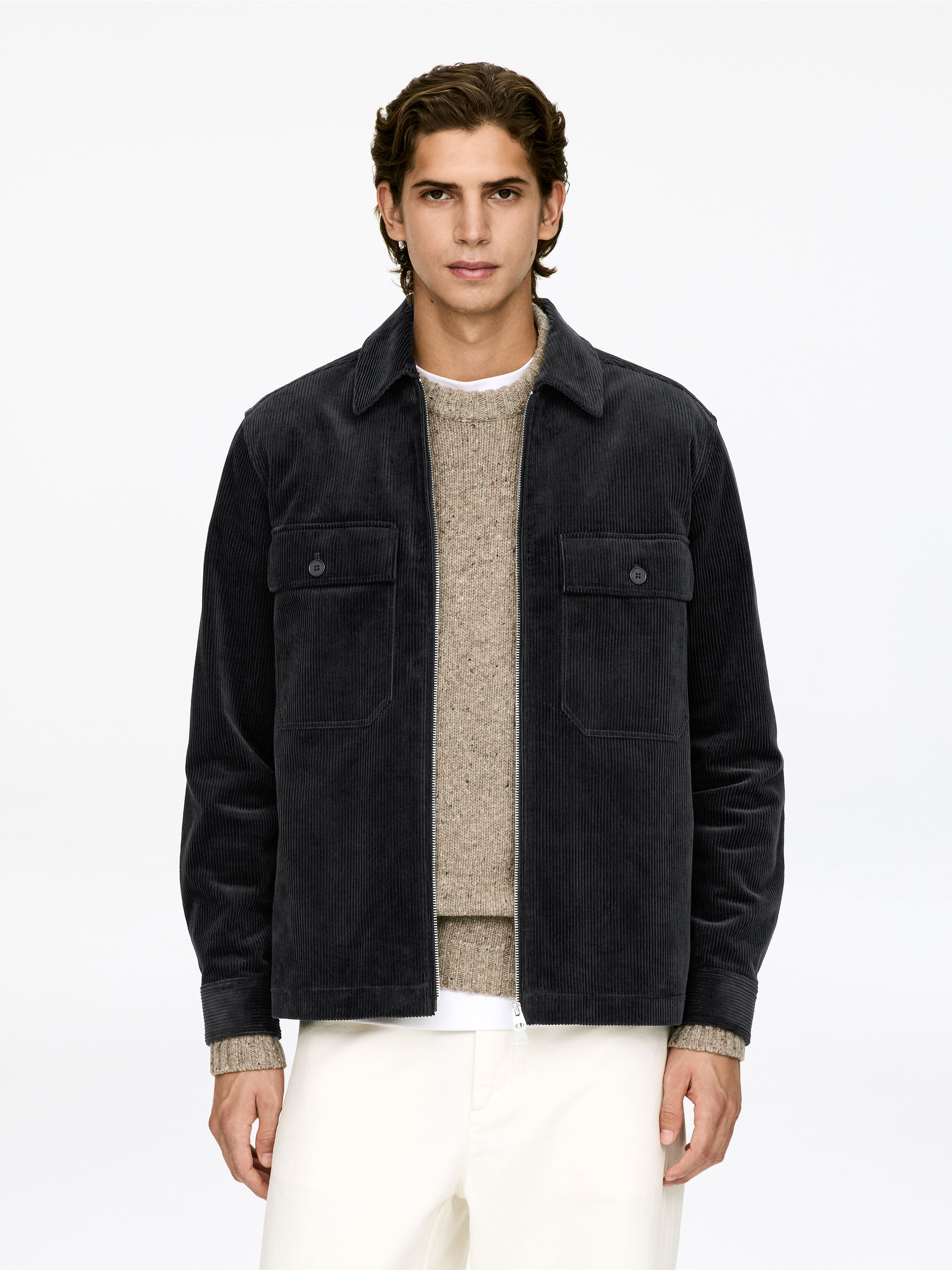 Corduroy Overshirt-#272627-16926