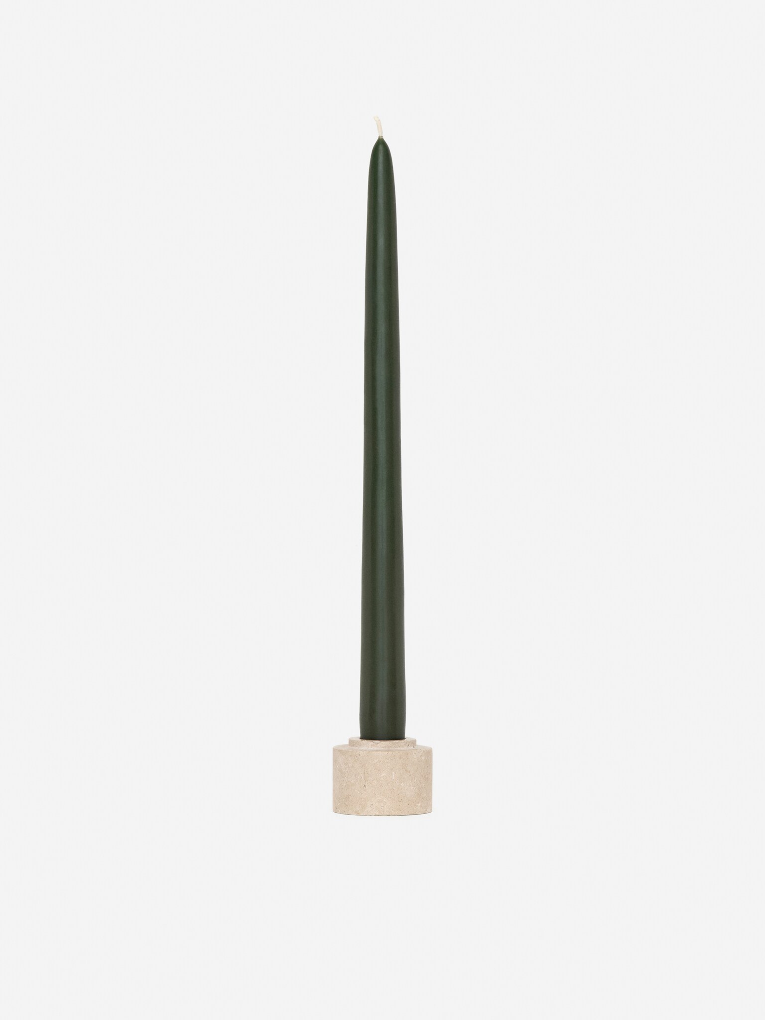 Juego de 2 velas cónicas - Verde oscuro/Rosa empolvado/Amarillo pálido - 2