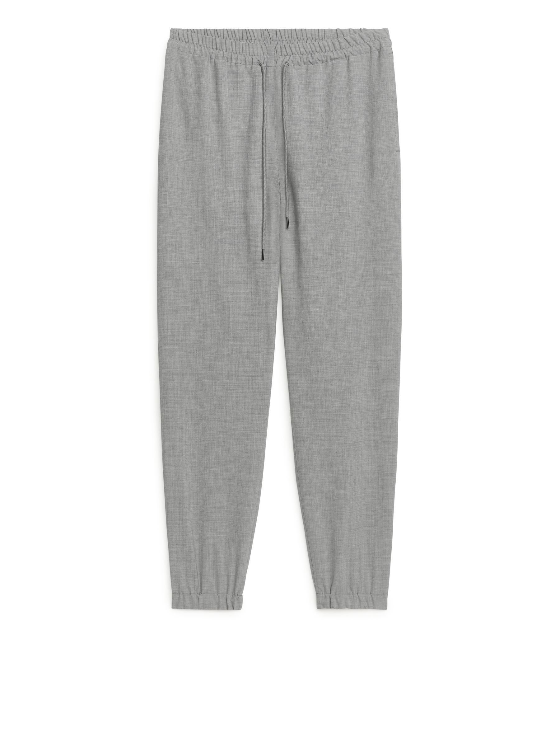 Woven Wool Blend Joggers - Grey - Relaxed fit - Women - StillMedia/DescriptiveStillLife - 1