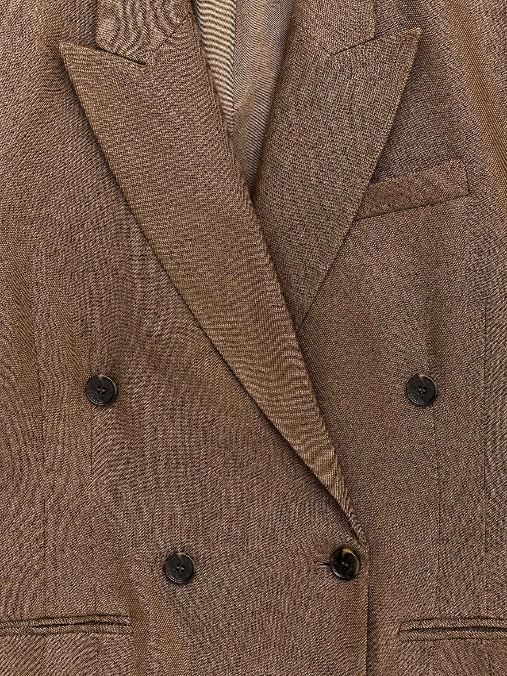 Zweireihiger Blazer - Dunkelbeige - Regular Fit - Damen - StillMedia/DescriptiveDetail - 1