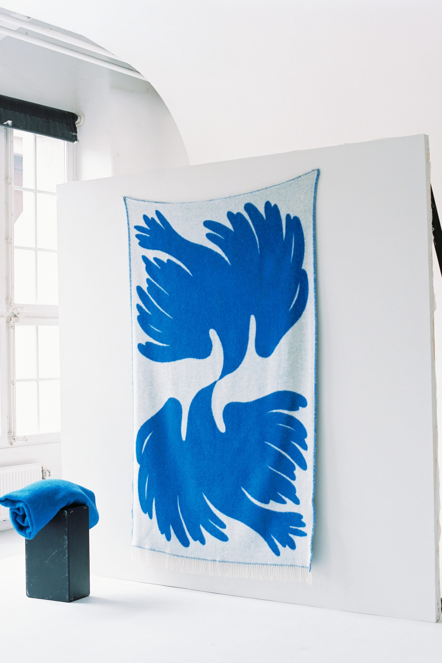 Klippan gyapjútakaró-Kék/fehér - 2