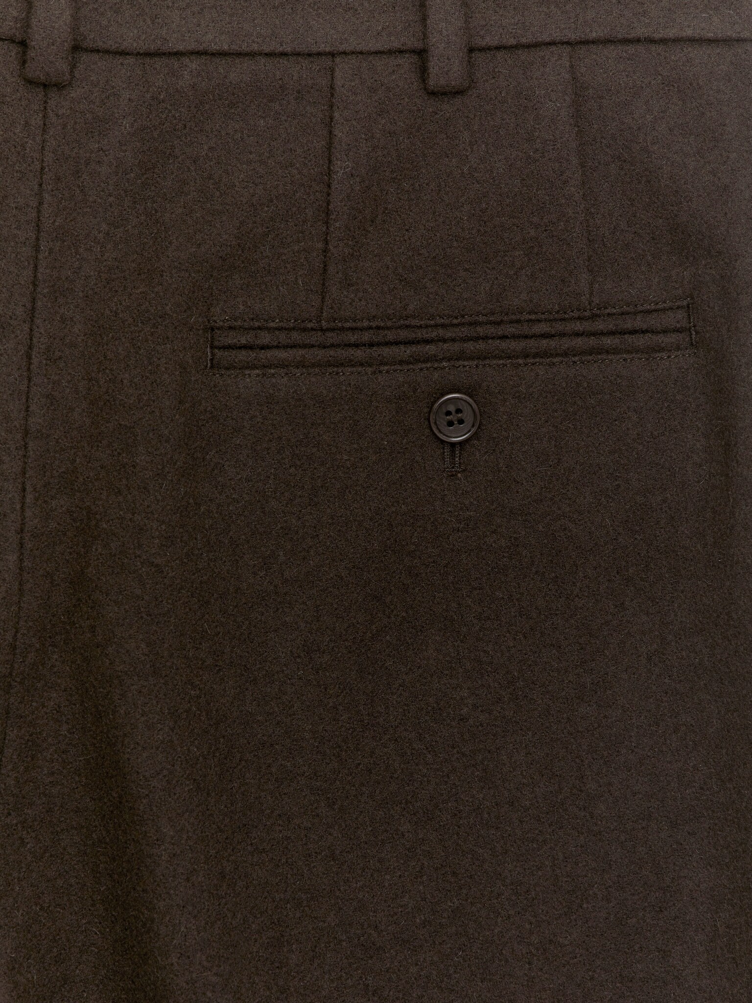 Relaxed Wool Trousers - Bruin/Zwart - 5