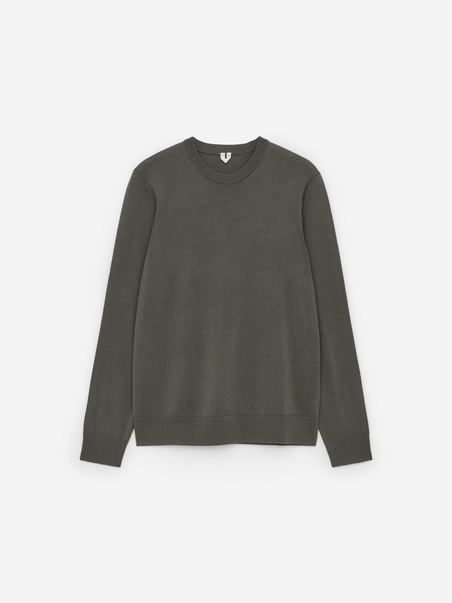 Jersey de punto fino en lana merino - Topo oscuro/Verde oscuro/Gris jaspeado/Marrón oscuro/Azul oscuro/Negro