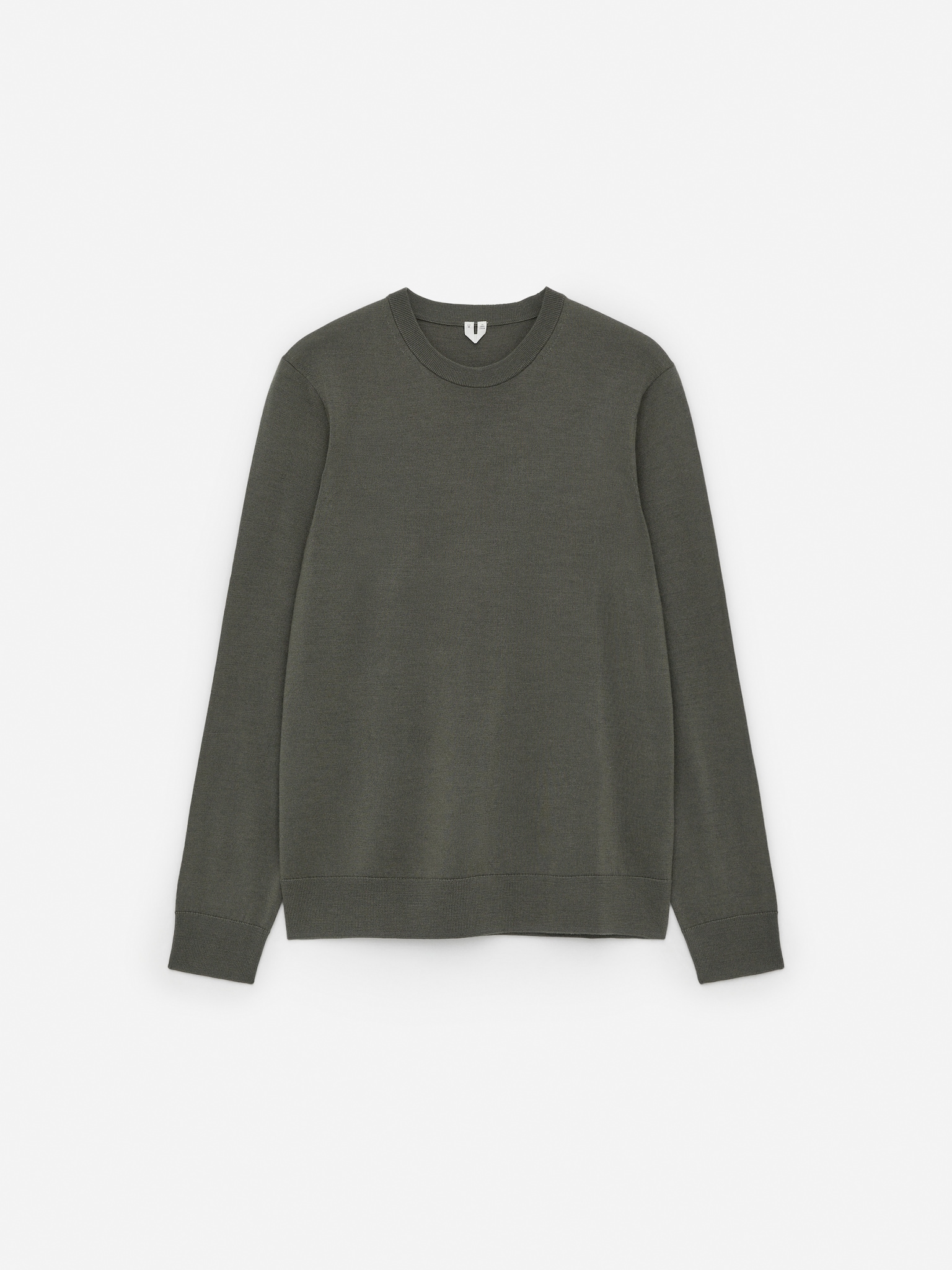 Jersey de punto fino en lana merino - Topo oscuro/Marrón oscuro/Azul oscuro/Gris jaspeado/Verde oscuro/Negro