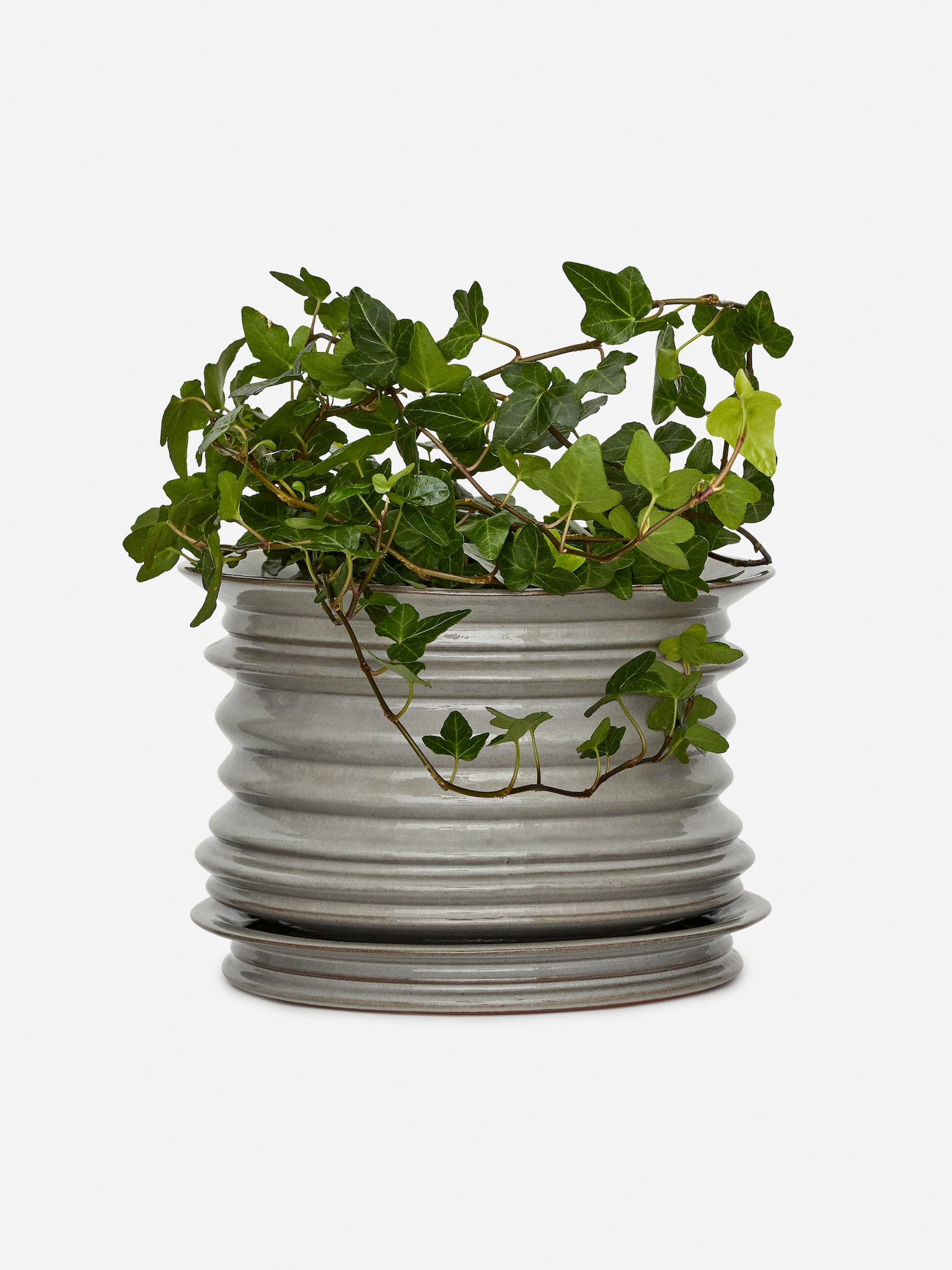 Ceramic Plant Pot 22 cm - Grey - 3