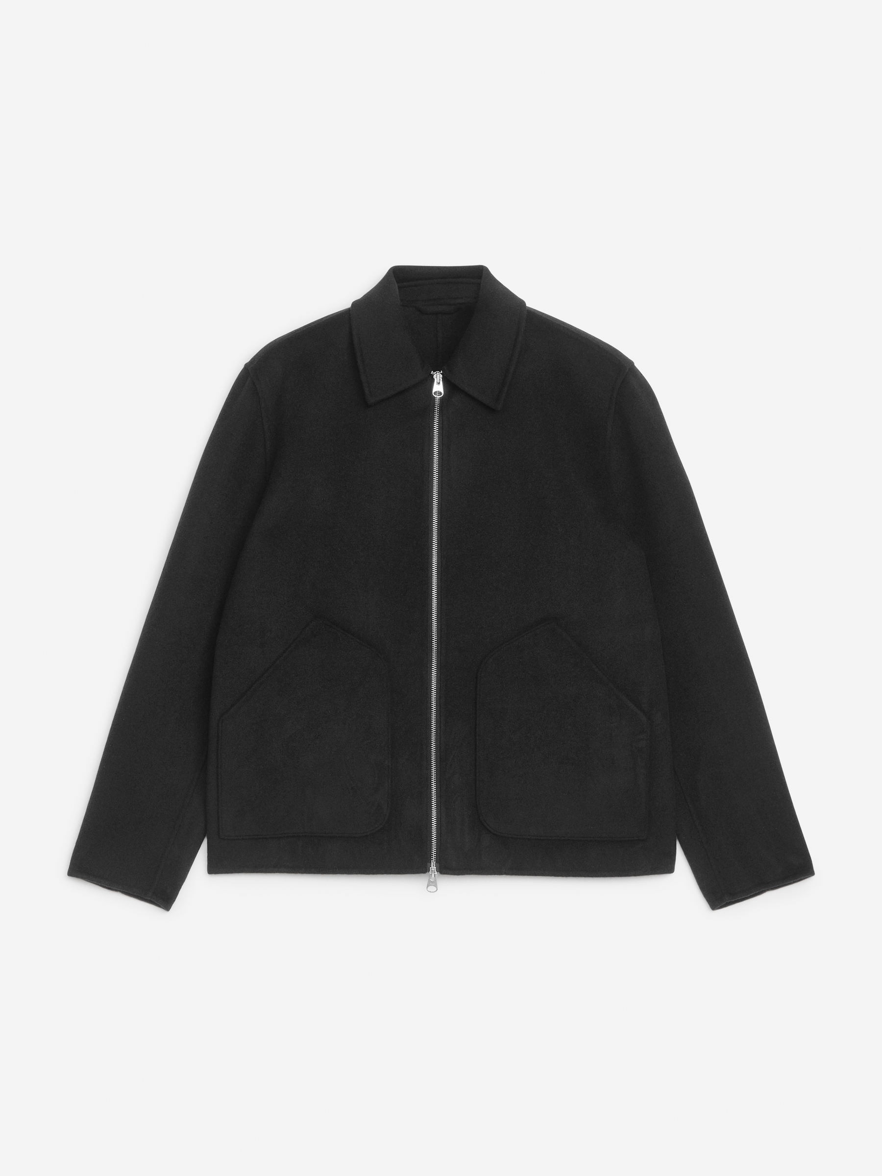 Kurze Doubleface-Wolljacke – Schwarz – Herren – ARKET DE