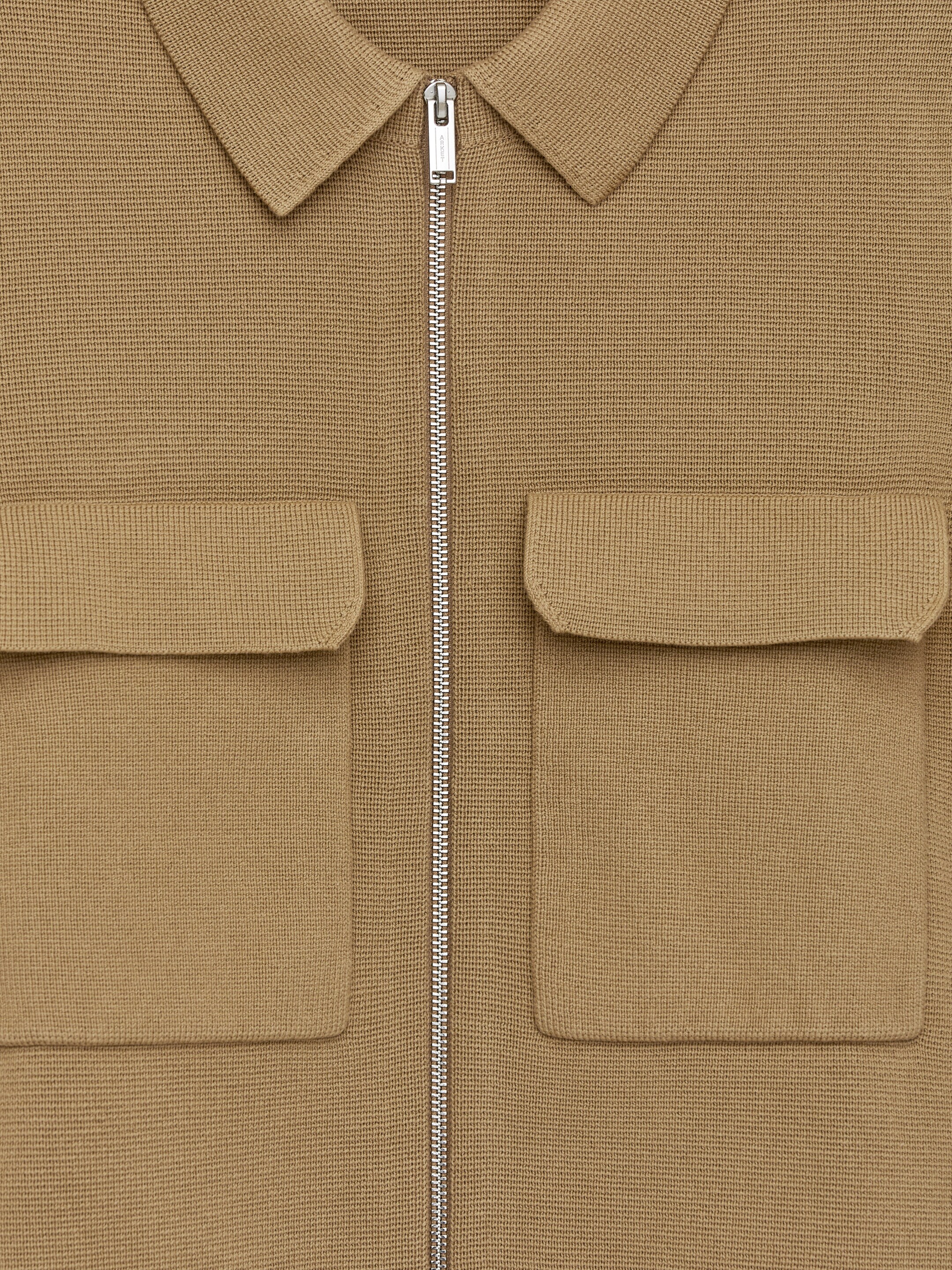 Grotere afbeelding bekijken: Knitted Cotton Jacket - Dark Beige - DAMES | H&M BE 2