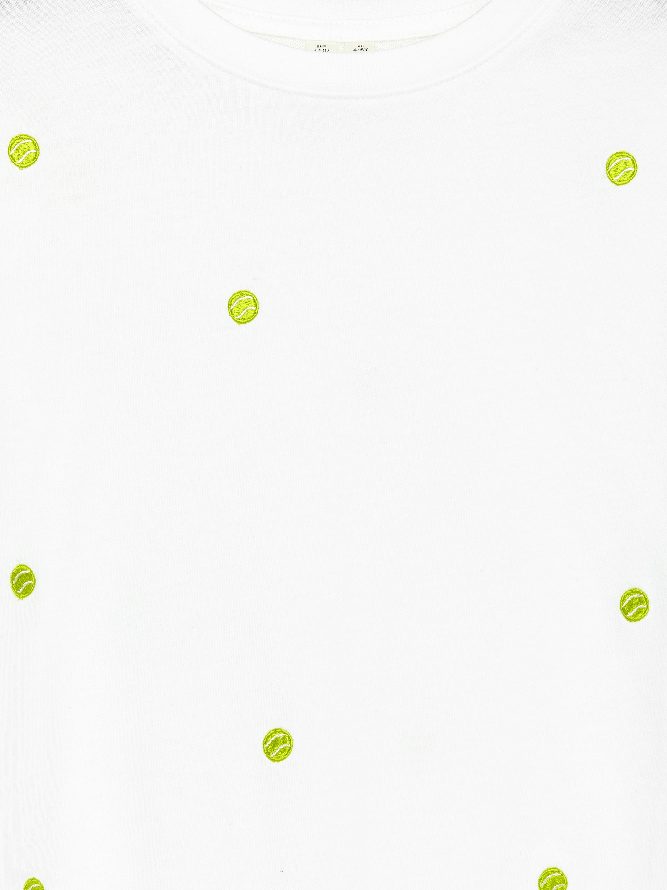 Grotere afbeelding bekijken: Oversized T-Shirt - White/Tennis balls - KINDEREN | H&M BE 3