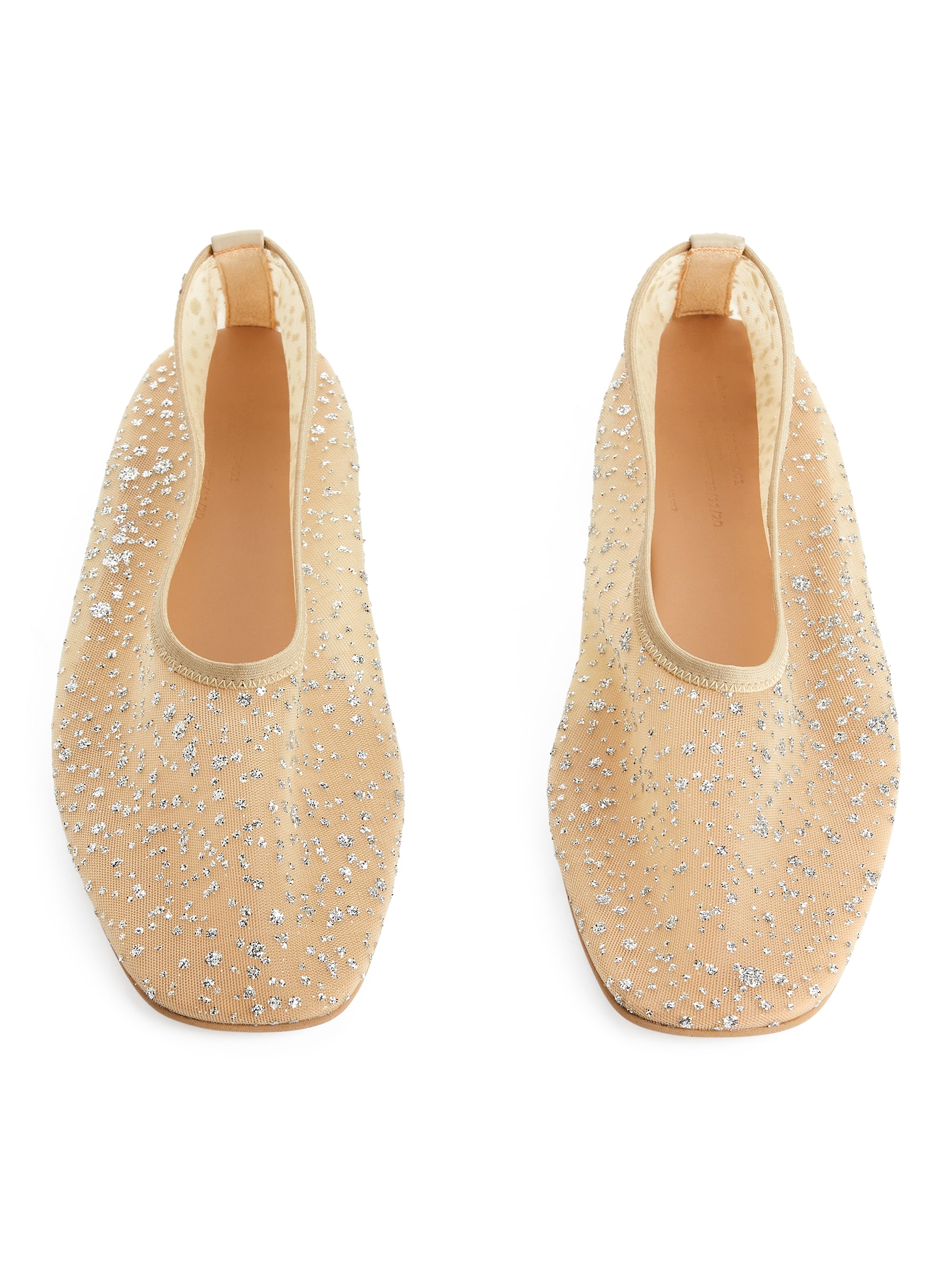 Glitter Mesh Ballerinas - Beige/Silver - Women - StillMedia/DescriptiveStillLife - 4