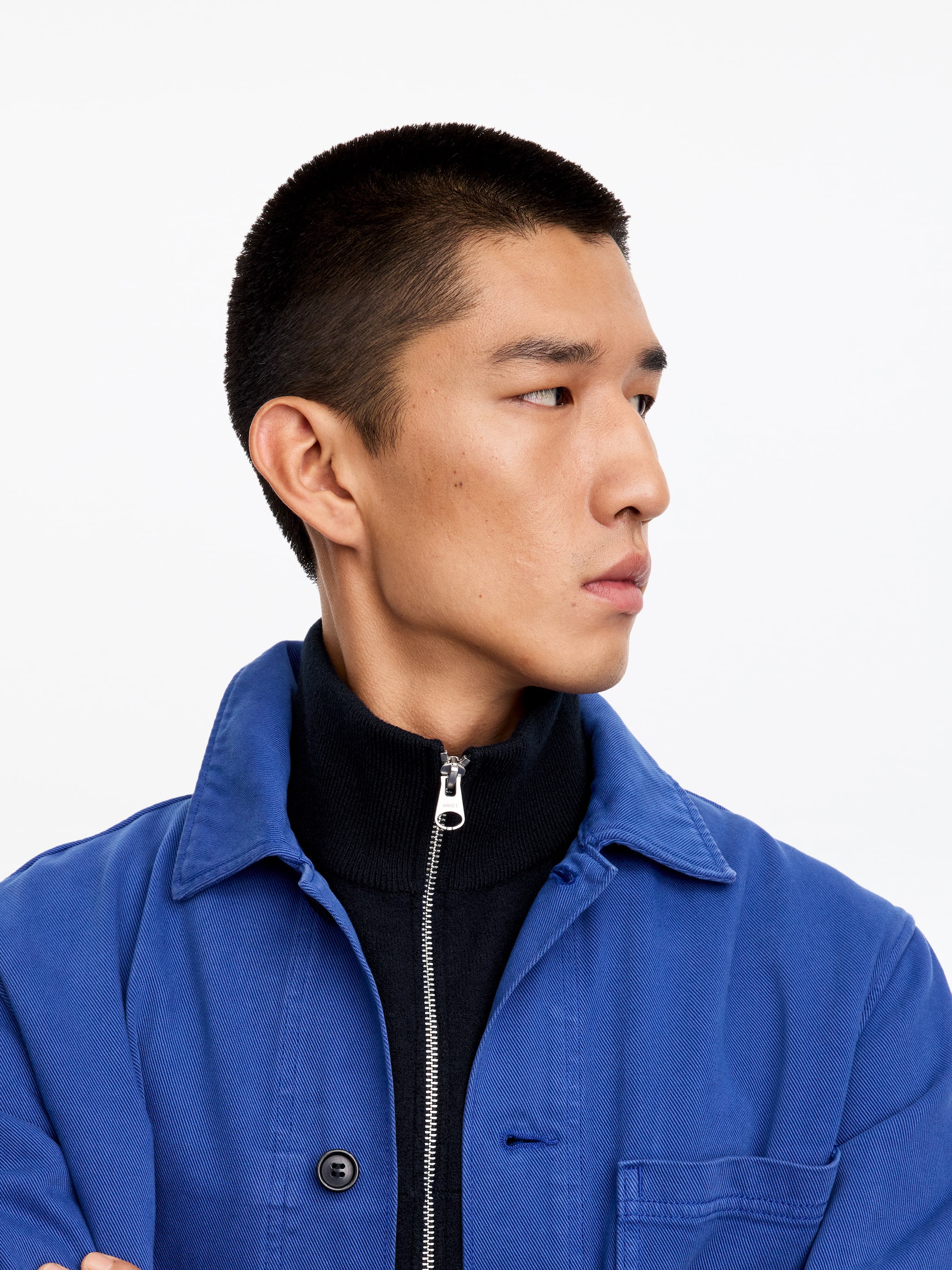 Chaqueta de lana con cremallera - Azul marino oscuro - Corte estándar - men - StillMedia/Lookbook - 6