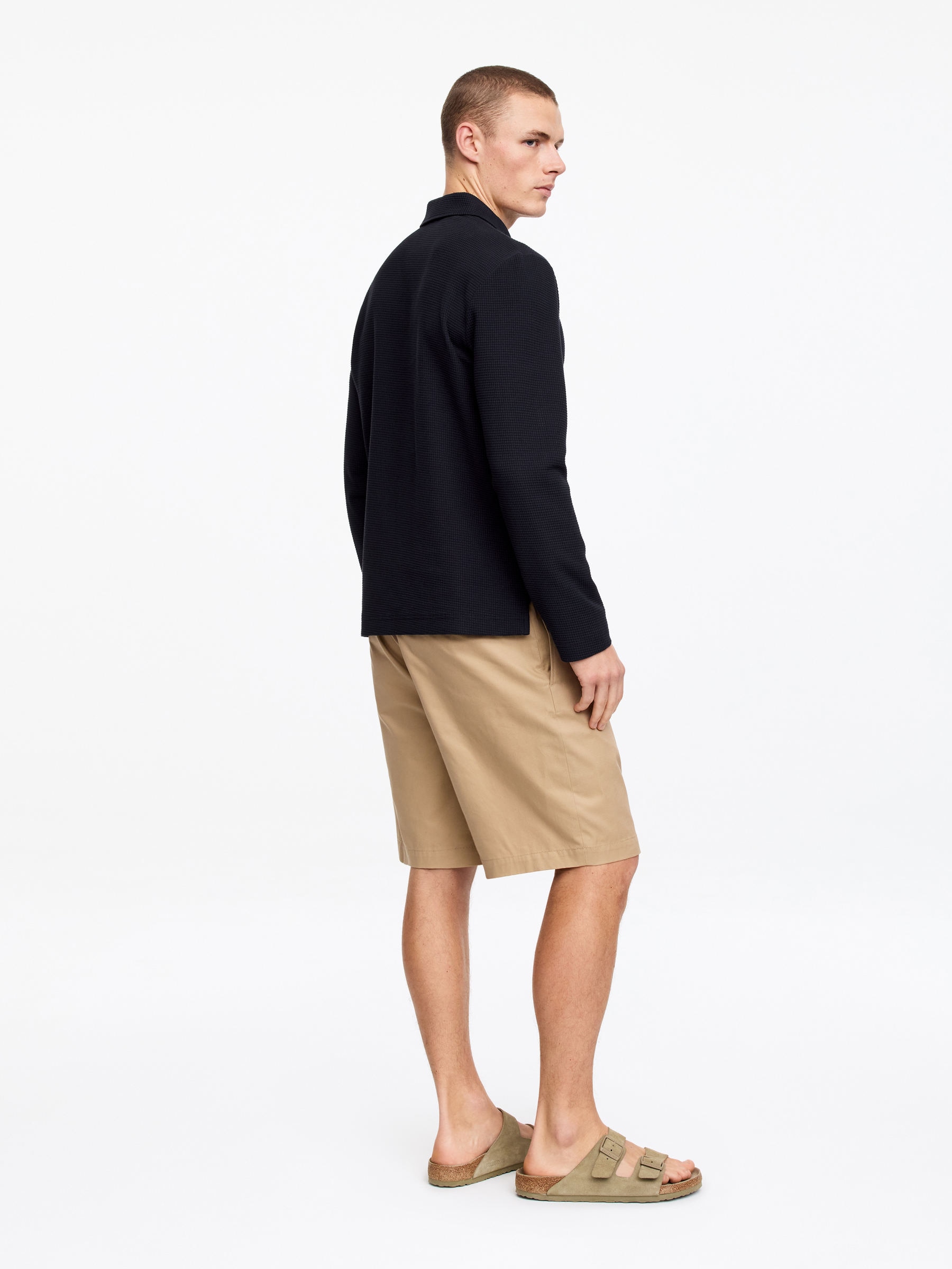 Waffle Polo Shirt - Dark Blue - Regular fit - Men - StillMedia/Lookbook - 2