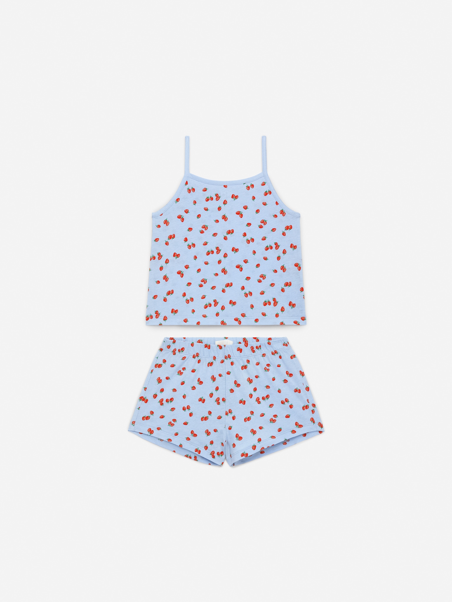 Korte jersey pyjamaset - Blauw/wit