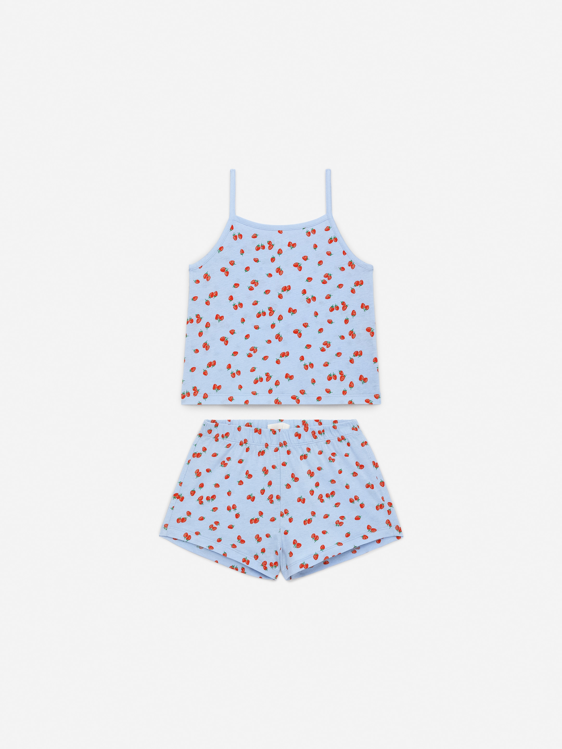 Kort pyjamas i trikå - Blå/vit - Children - StillMedia/DescriptiveStillLife - 2