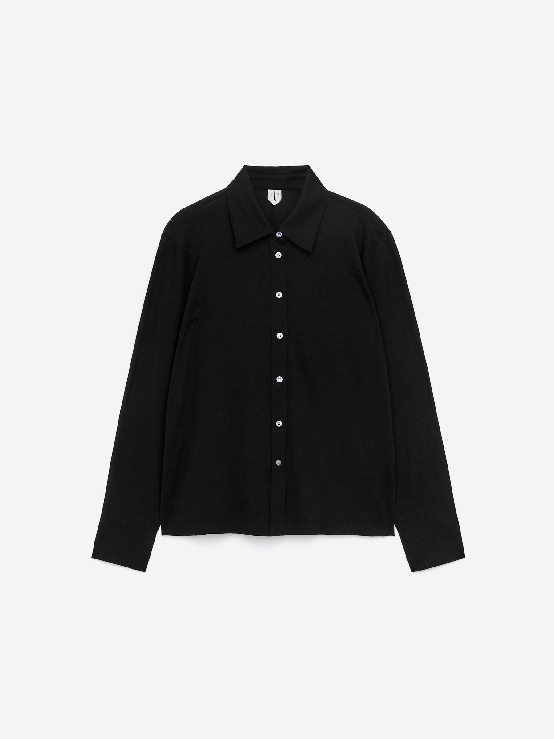 Lyocell-Blend Shirt-Black-16234