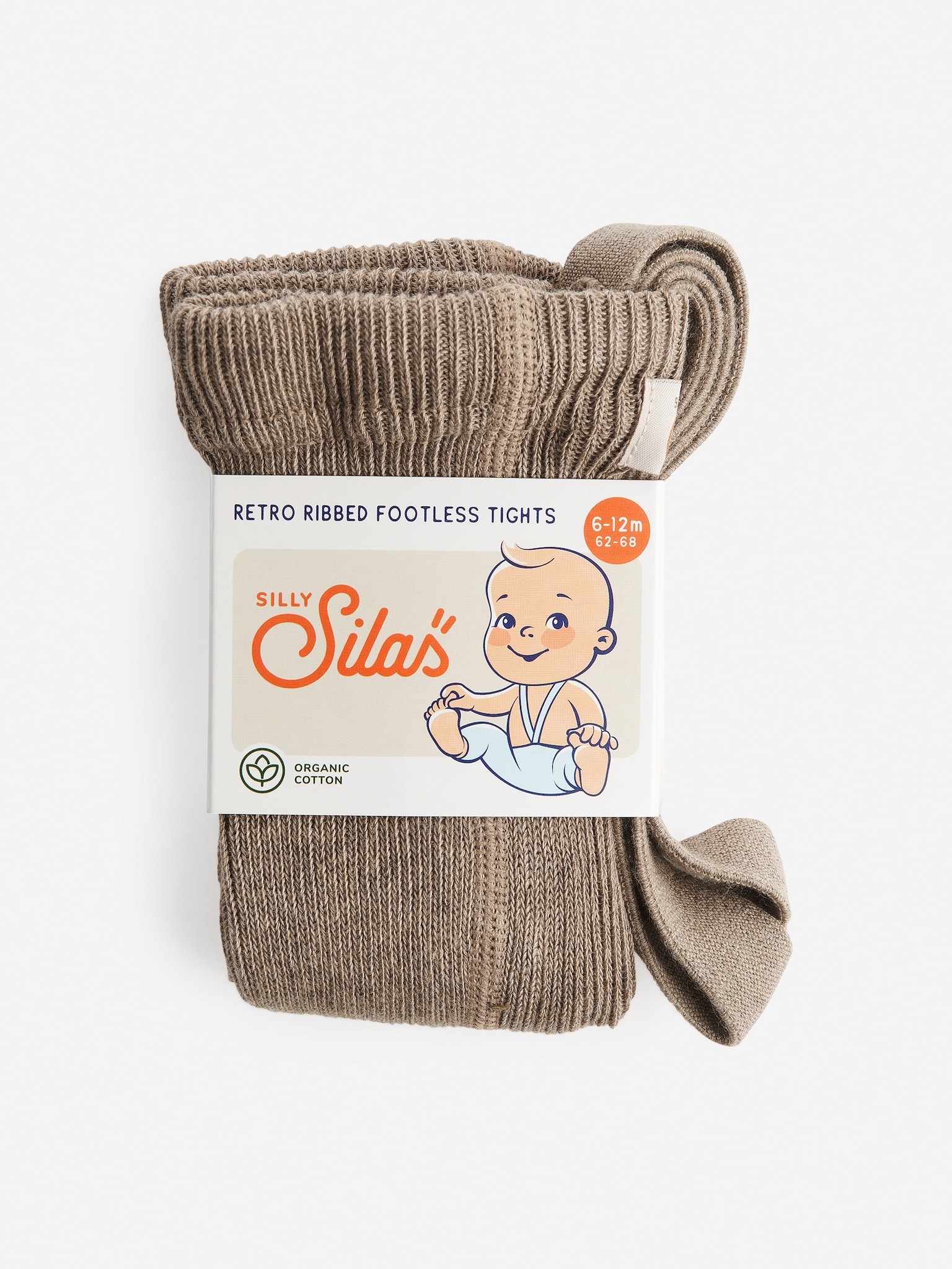 Silly Silas Footless Tights with Braces - Beige