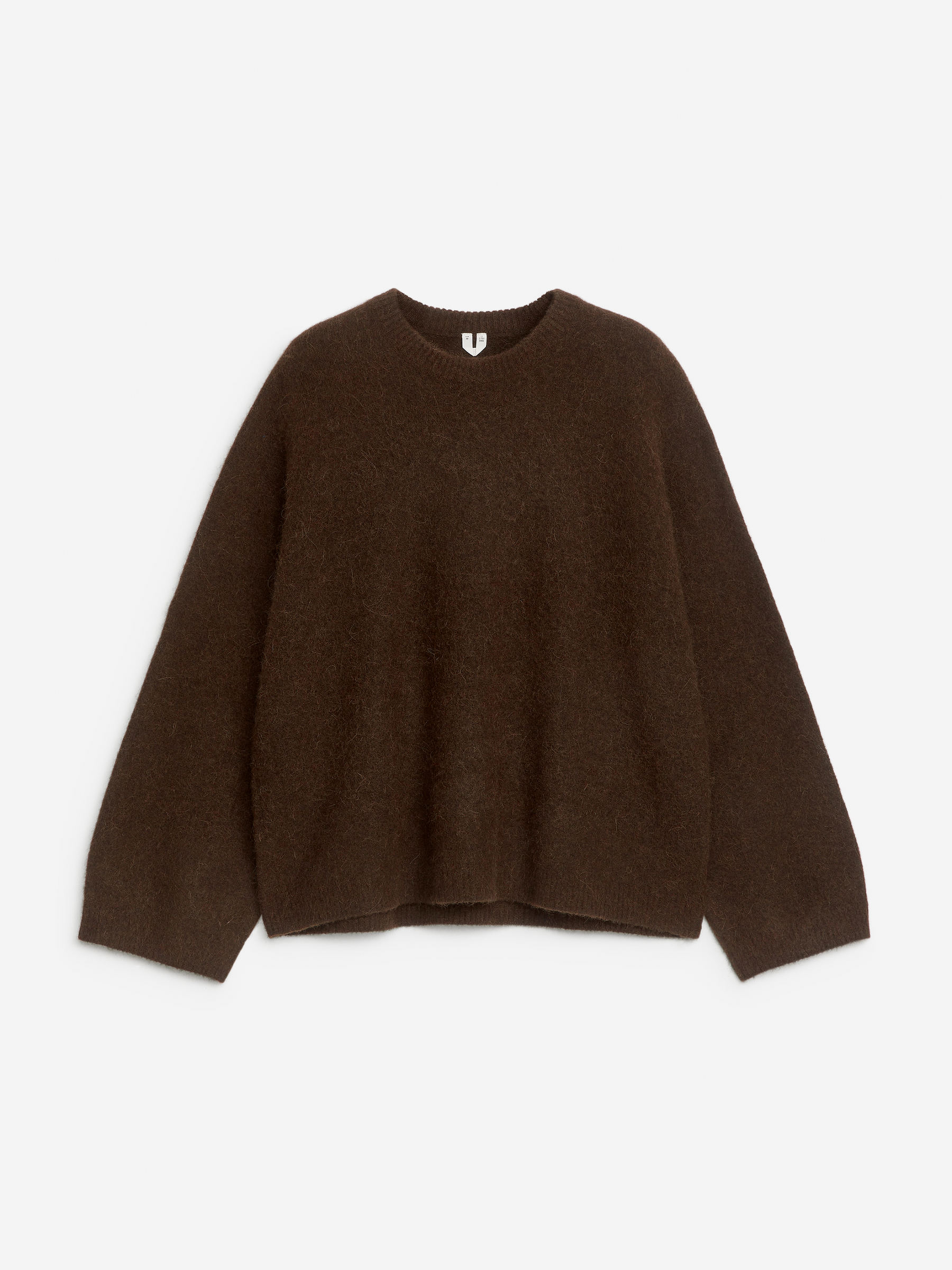 Alpaca-Wool Blend Jumper - Dark Brown - Oversized - Women - StillMedia/DescriptiveStillLife - 2