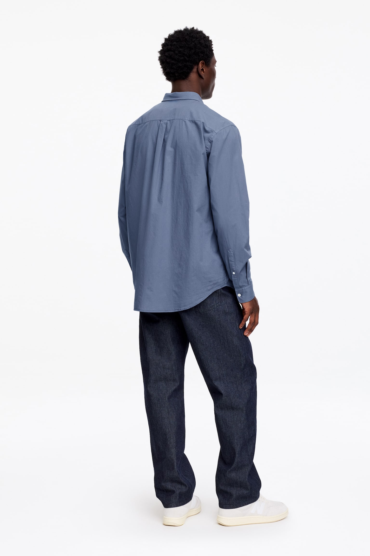 Legeres Popeline-Hemd - Mittelblau/Grau/Beige/Dunkelblau - 5