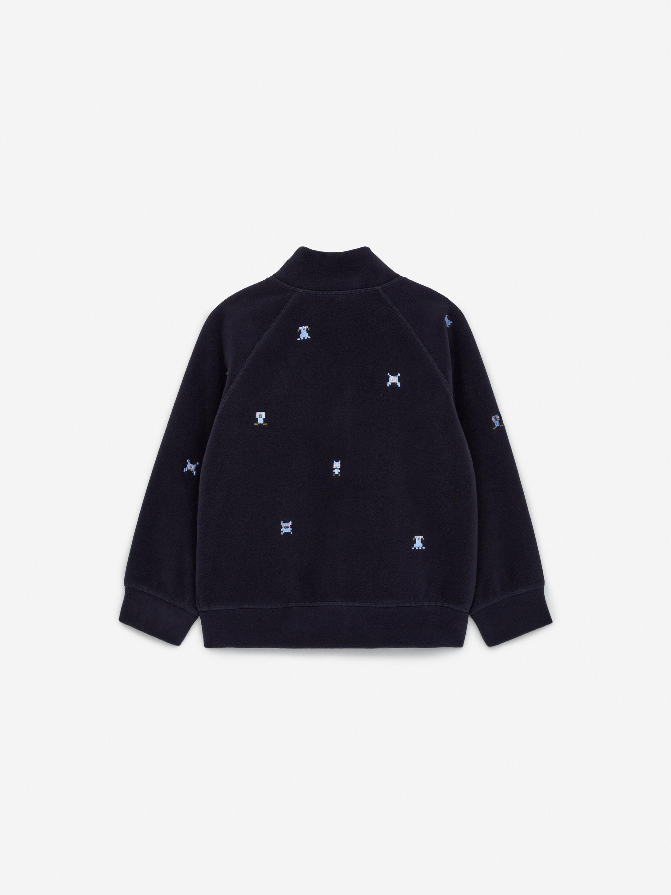 View larger image: Embroidered Fleece Jacket - Dark Blue - Kids | H&M GB 2