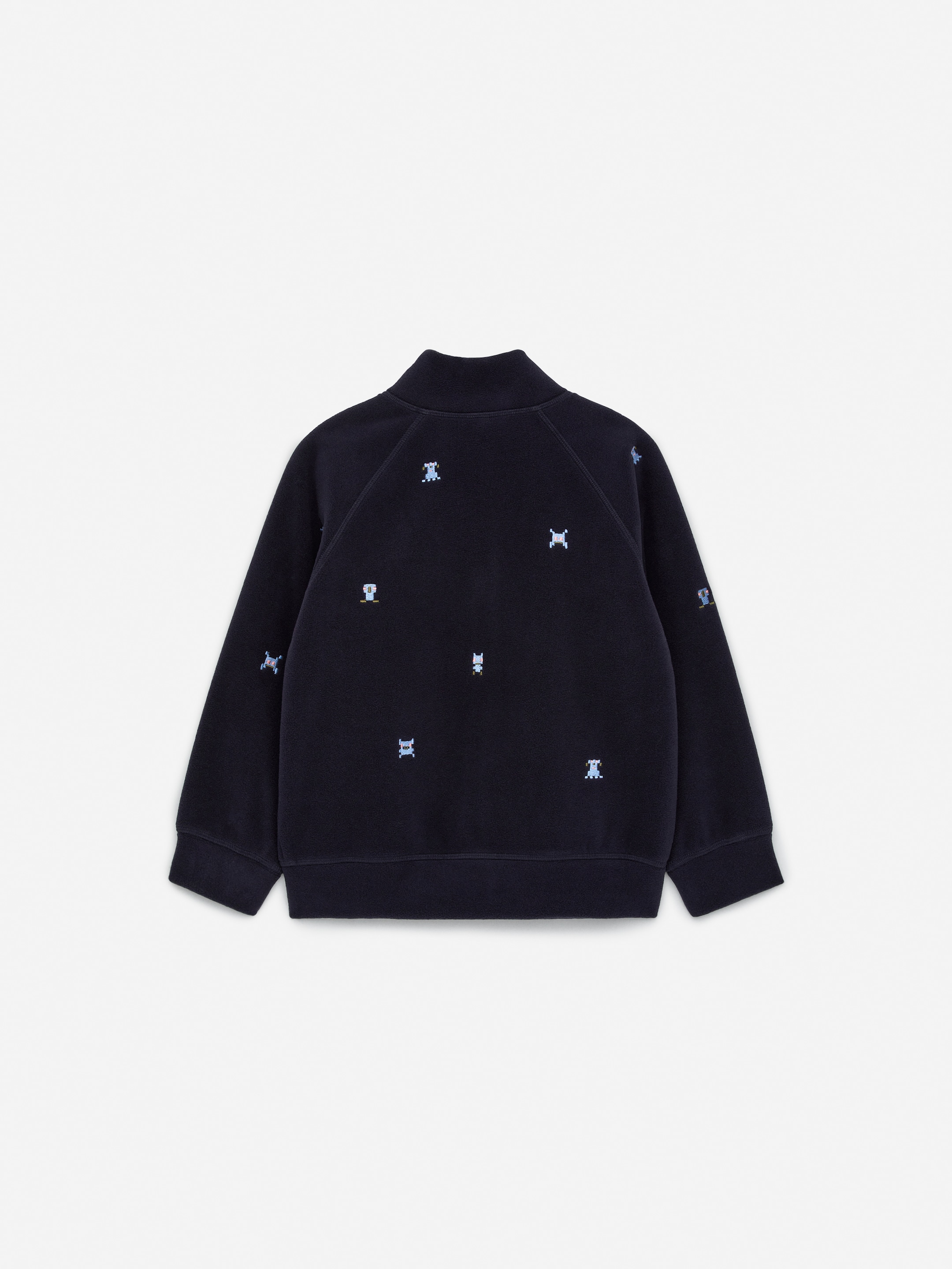 Embroidered Fleece Jacket - Dark Blue - Regular fit - Children - StillMedia/DescriptiveStillLife - 1