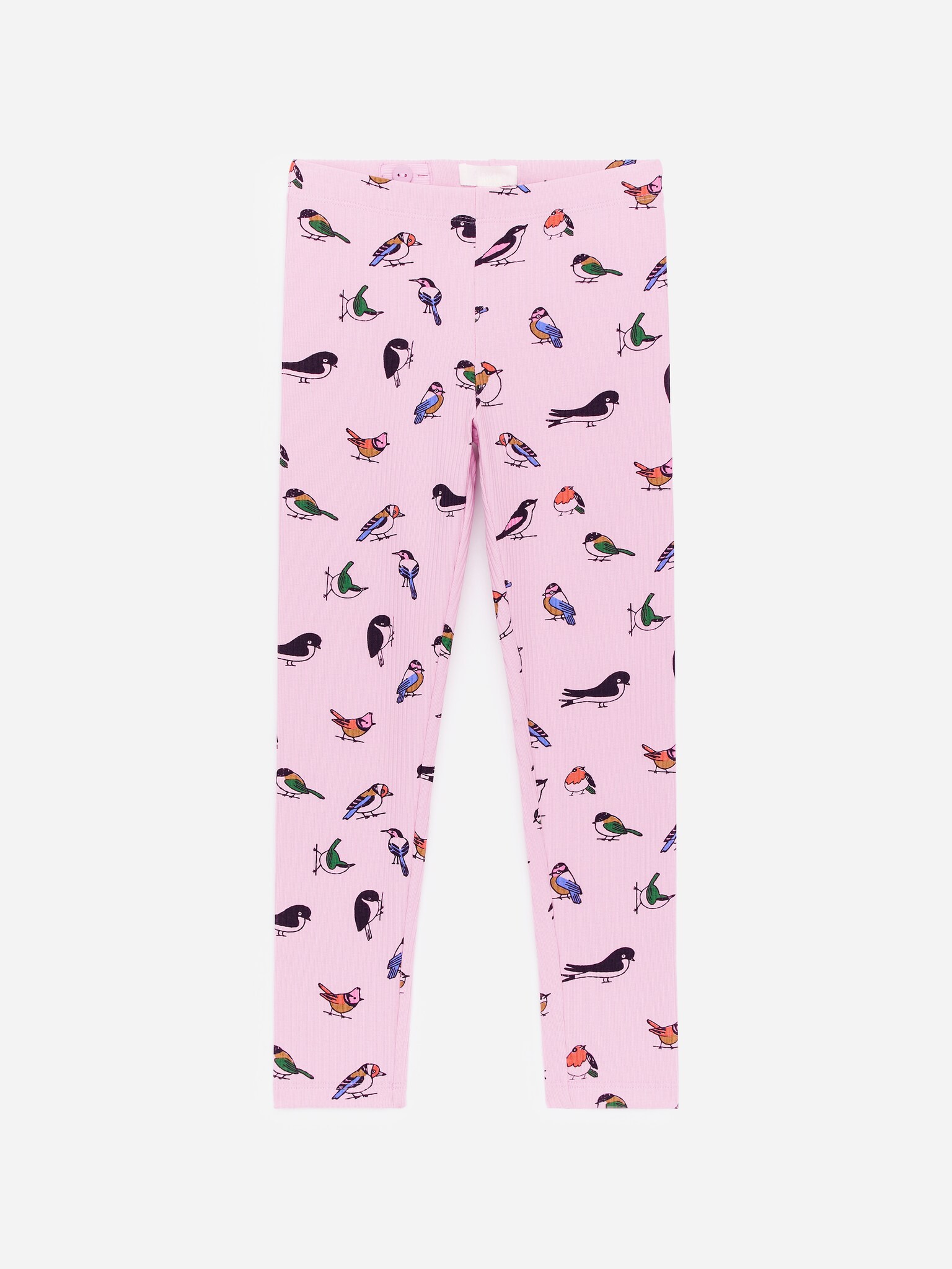 Ribbed Leggings - Pink/Birds/Dark Blue/Pink Flowers/Blue/Burgundy Hearts/Pink/Red Hearts/Lilac/Red/Pink/Red