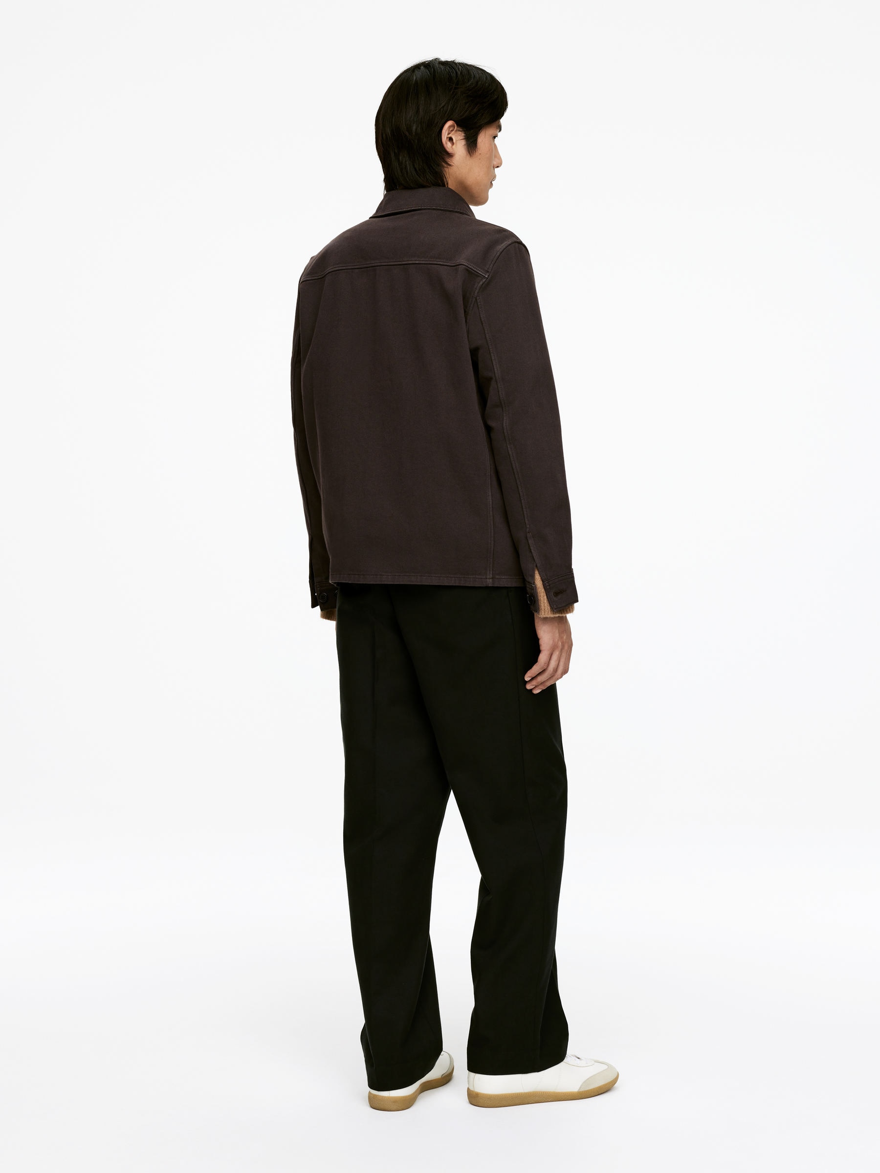 Overdyed Twill Overshirt - Dark Brown - Regular fit - Men - StillMedia/Lookbook - 5